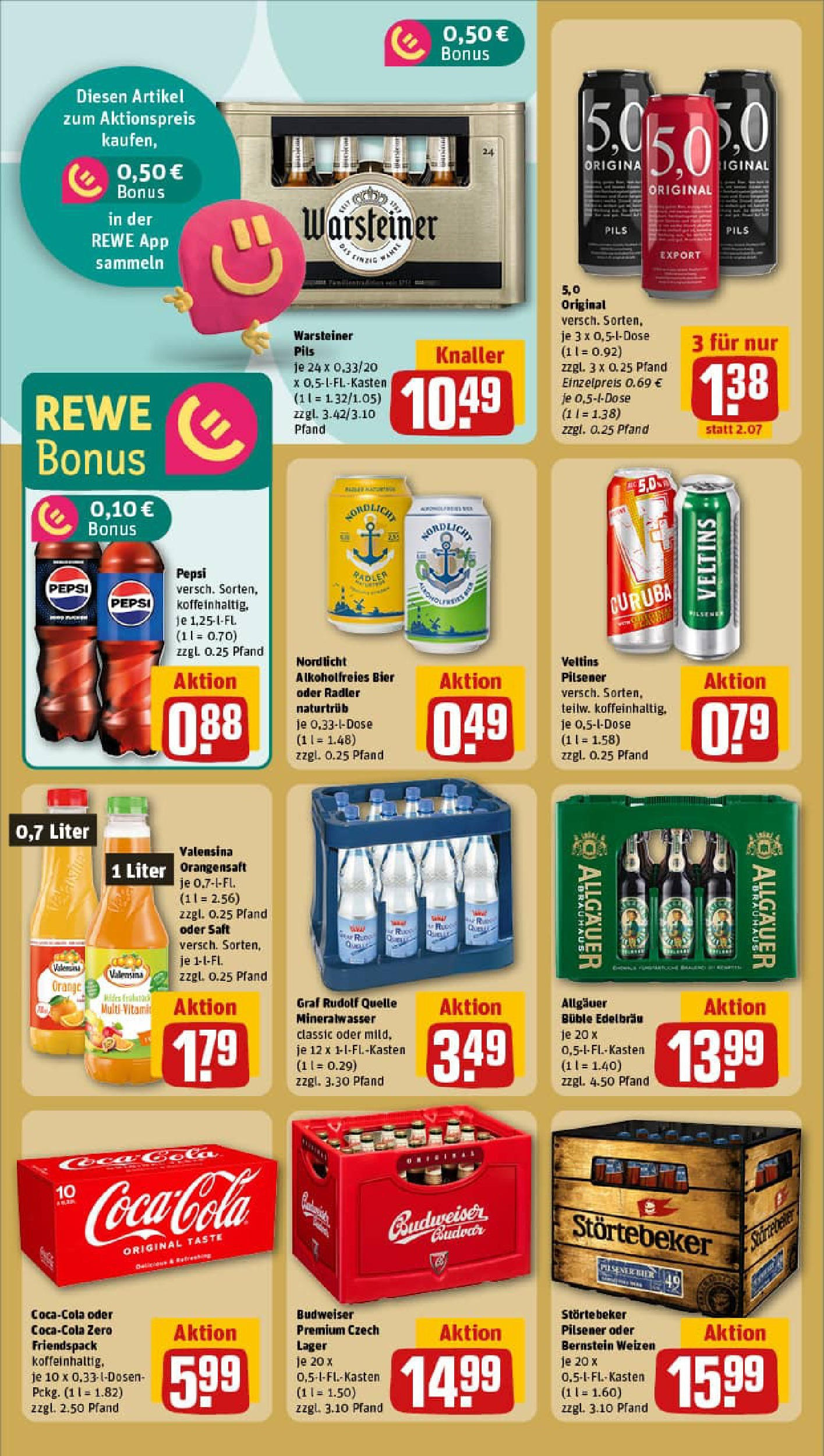 REWE Prospekt ab 01.09.2025 zum Blättern » Angebote | Seite: 22 | Produkte: Bier, Valensina, Radler, Warsteiner REWE Prospekt ab 01.09.2025 zum Blättern » Angebote | Seite: 22 | Produkte: Bier, Valensina, Radler, Warsteiner