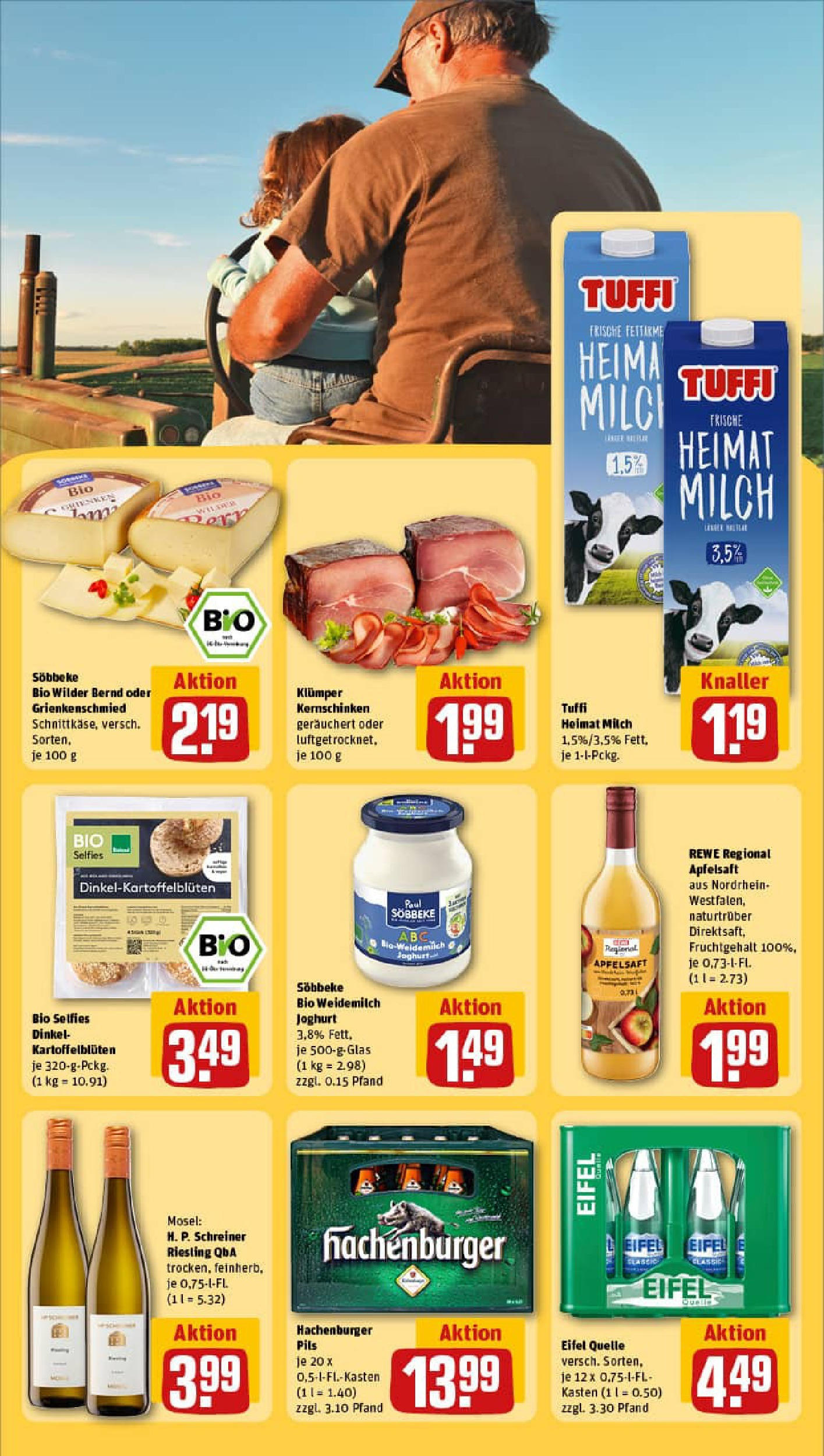 REWE Prospekt ab 01.09.2025 zum Blättern » Angebote | Seite: 25 | Produkte: Milch, Joghurt, Pils, Apfelsaft REWE Prospekt ab 01.09.2025 zum Blättern » Angebote | Seite: 25 | Produkte: Milch, Joghurt, Pils, Apfelsaft