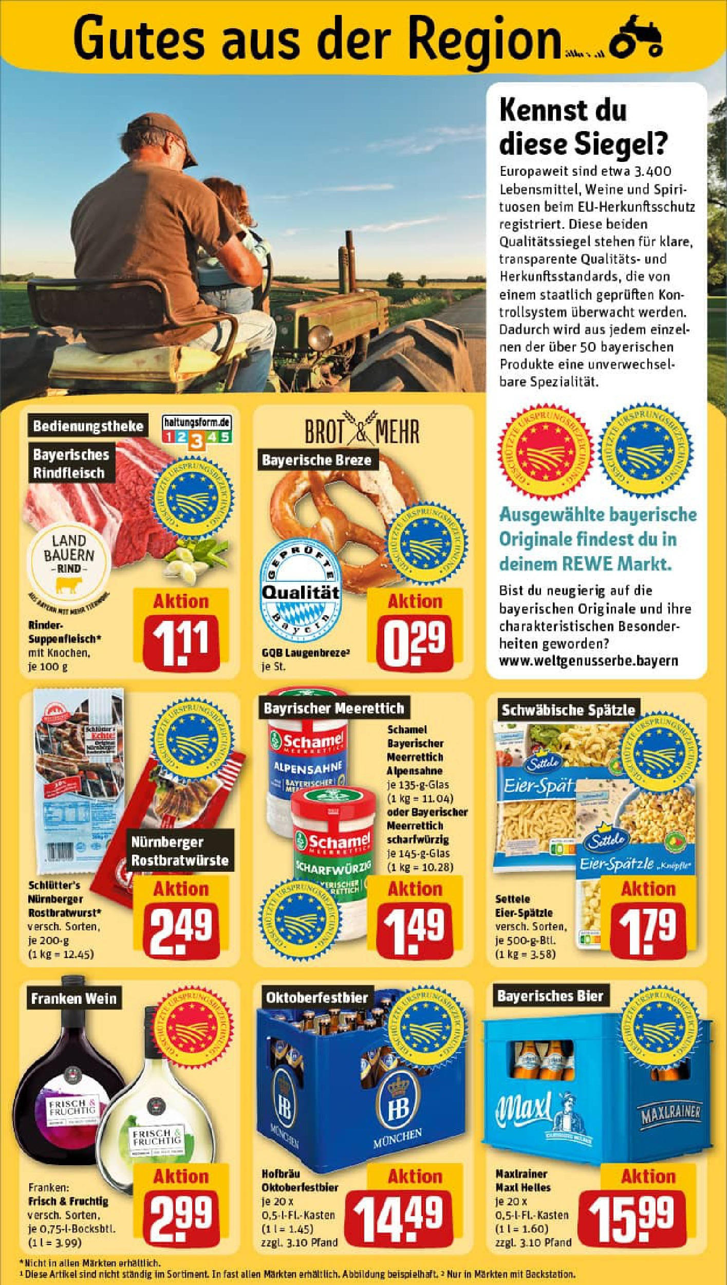 REWE Prospekt ab 01.09.2025 zum Blättern » Angebote | Seite: 21 | Produkte: Bier, Brot, Wein, Rindfleisch REWE Prospekt ab 01.09.2025 zum Blättern » Angebote | Seite: 21 | Produkte: Bier, Brot, Wein, Rindfleisch