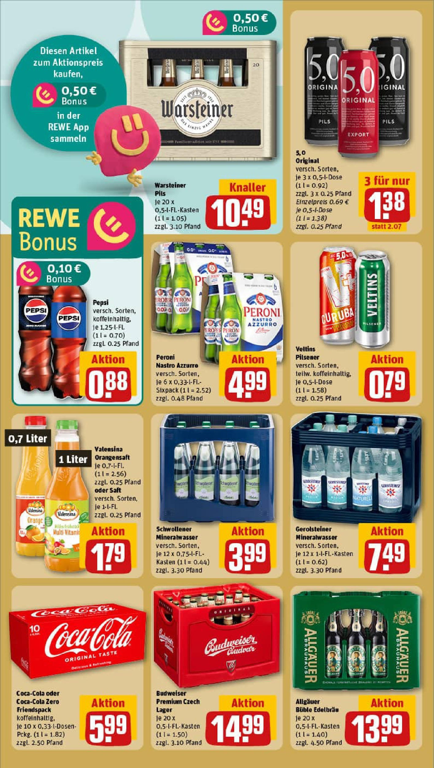 REWE Prospekt ab 01.09.2025 zum Blättern » Angebote | Seite: 22 | Produkte: Warsteiner, Pepsi, Budweiser, Veltins REWE Prospekt ab 01.09.2025 zum Blättern » Angebote | Seite: 22 | Produkte: Warsteiner, Pepsi, Budweiser, Veltins