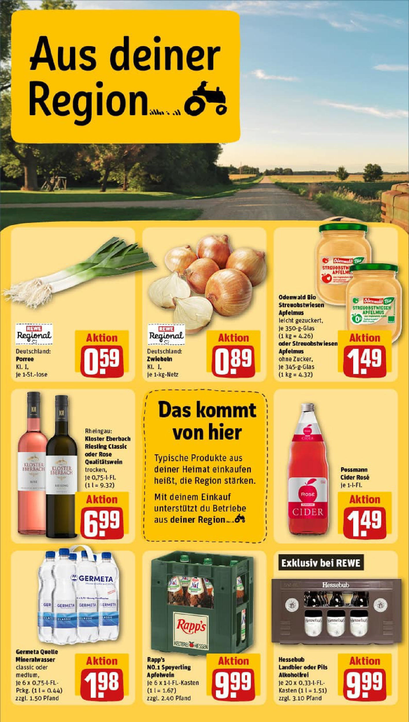 REWE Prospekt ab 01.09.2025 zum Blättern » Angebote | Seite: 20 | Produkte: Pils, Mineralwasser, Apple, Zwiebeln REWE Prospekt ab 01.09.2025 zum Blättern » Angebote | Seite: 20 | Produkte: Pils, Mineralwasser, Apple, Zwiebeln