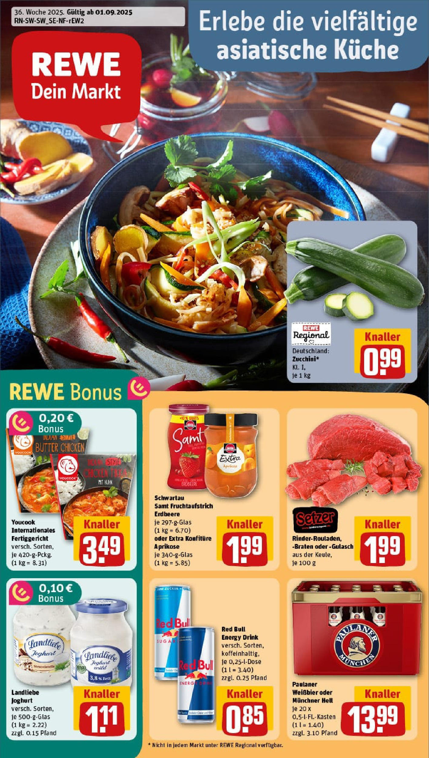 REWE Prospekt ab 01.09.2025 zum Blättern » Angebote | Seite: 1 | Produkte: Joghurt, Weißbier, Gulasch, Paulaner REWE Prospekt ab 01.09.2025 zum Blättern » Angebote | Seite: 1 | Produkte: Joghurt, Weißbier, Gulasch, Paulaner