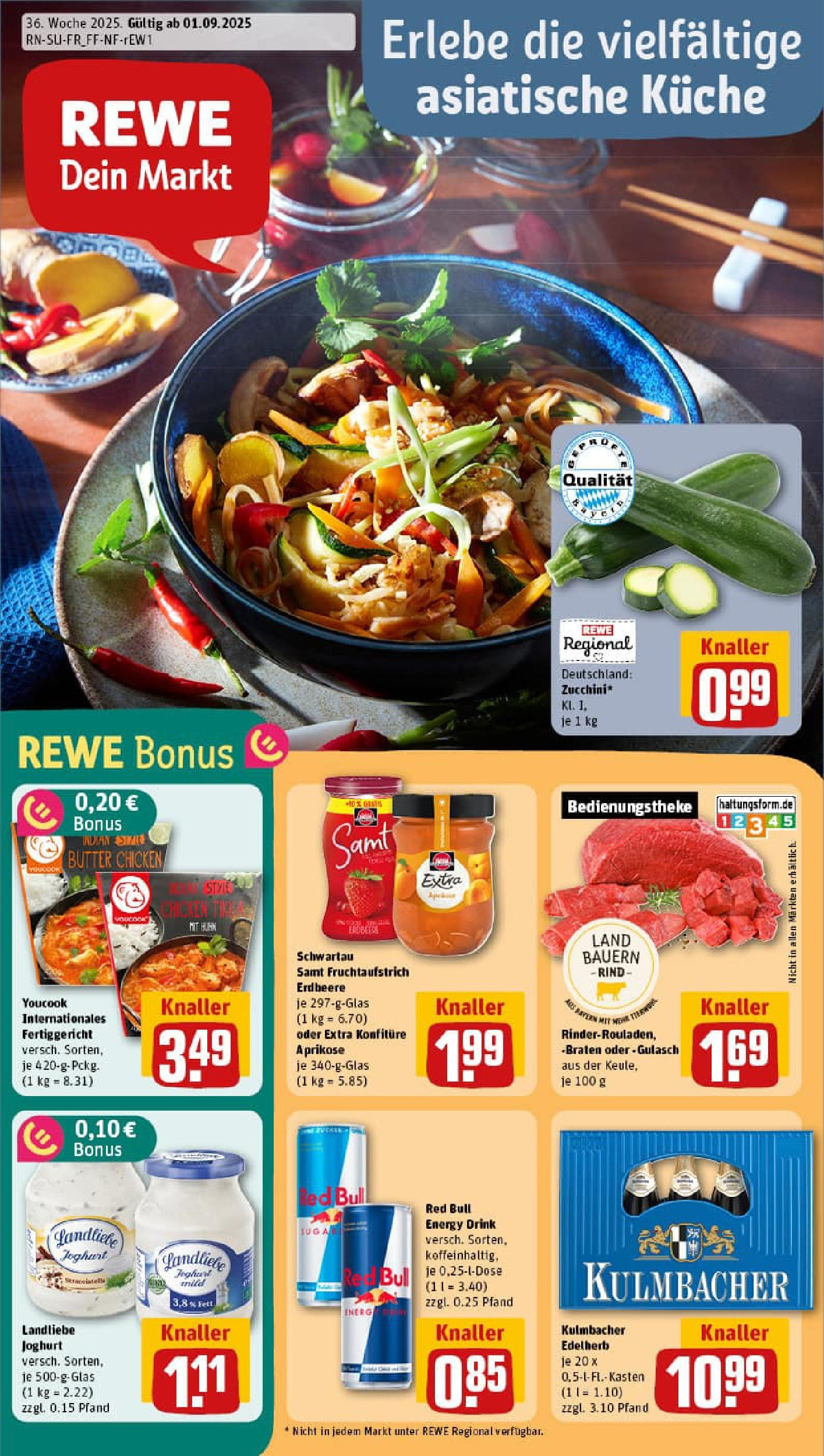 REWE Prospekt ab 01.09.2025 zum Blättern » Angebote | Seite: 1 | Produkte: Youcook, Energy, Joghurt, Landliebe joghurt REWE Prospekt ab 01.09.2025 zum Blättern » Angebote | Seite: 1 | Produkte: Youcook, Energy, Joghurt, Landliebe joghurt