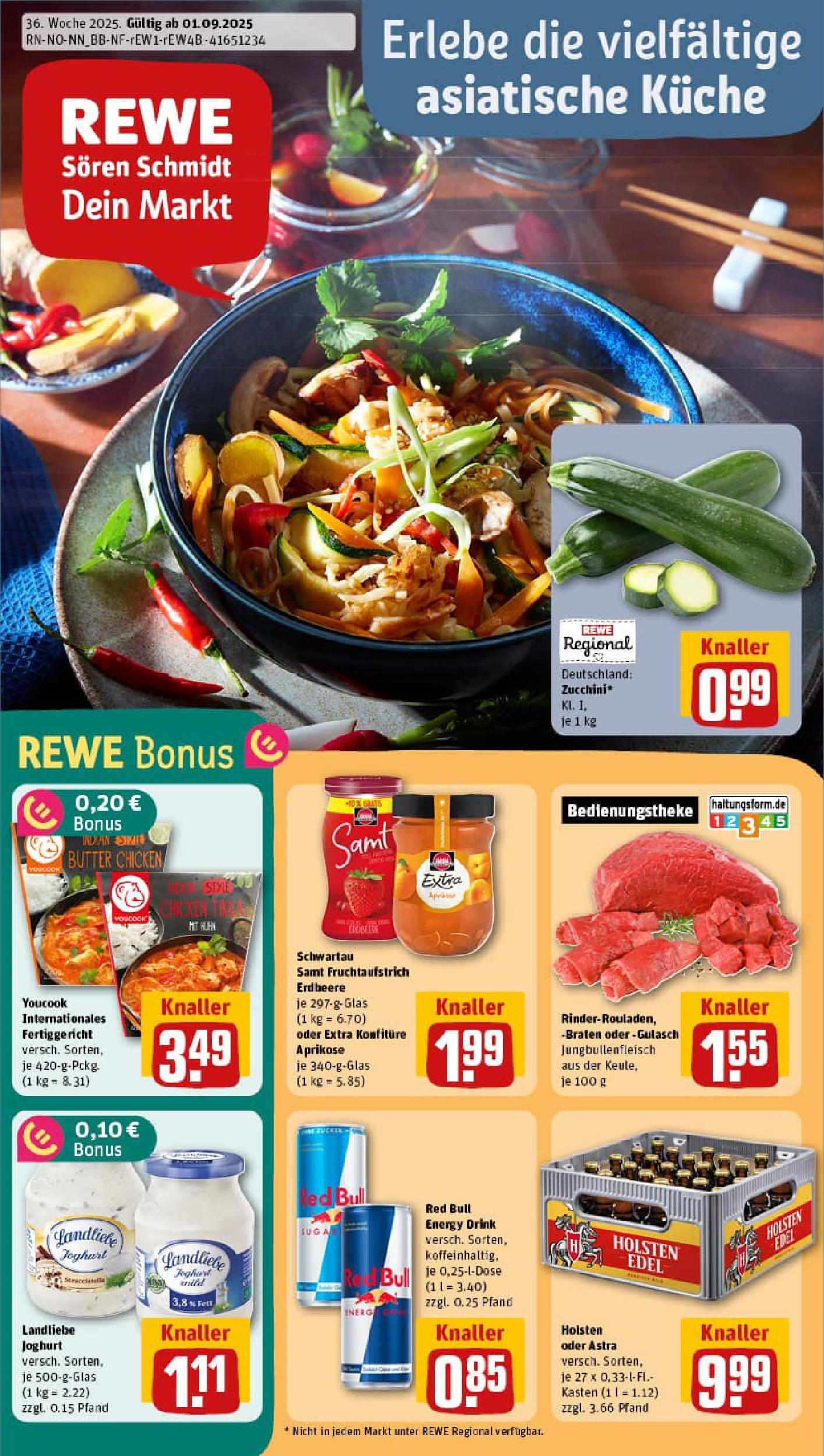 REWE Prospekt ab 01.09.2025 zum Blättern » Angebote | Seite: 1 | Produkte: Butter, Astra, Holsten, Landliebe joghurt REWE Prospekt ab 01.09.2025 zum Blättern » Angebote | Seite: 1 | Produkte: Butter, Astra, Holsten, Landliebe joghurt