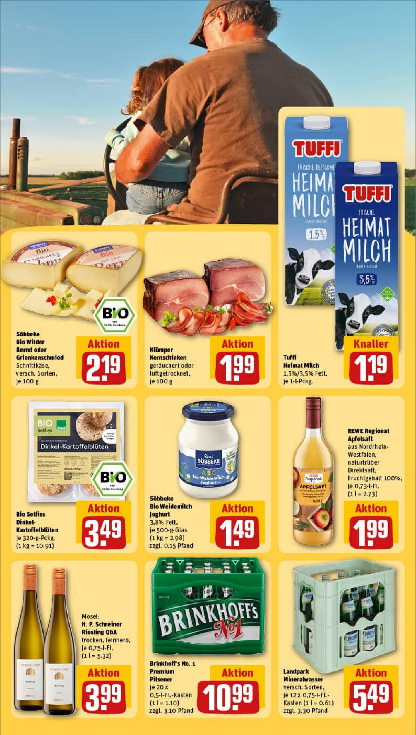 REWE Prospekt ab 01.09.2025 zum Blättern » Angebote | Seite: 25 | Produkte: Milch, Joghurt, Mineralwasser, Apple REWE Prospekt ab 01.09.2025 zum Blättern » Angebote | Seite: 25 | Produkte: Milch, Joghurt, Mineralwasser, Apple