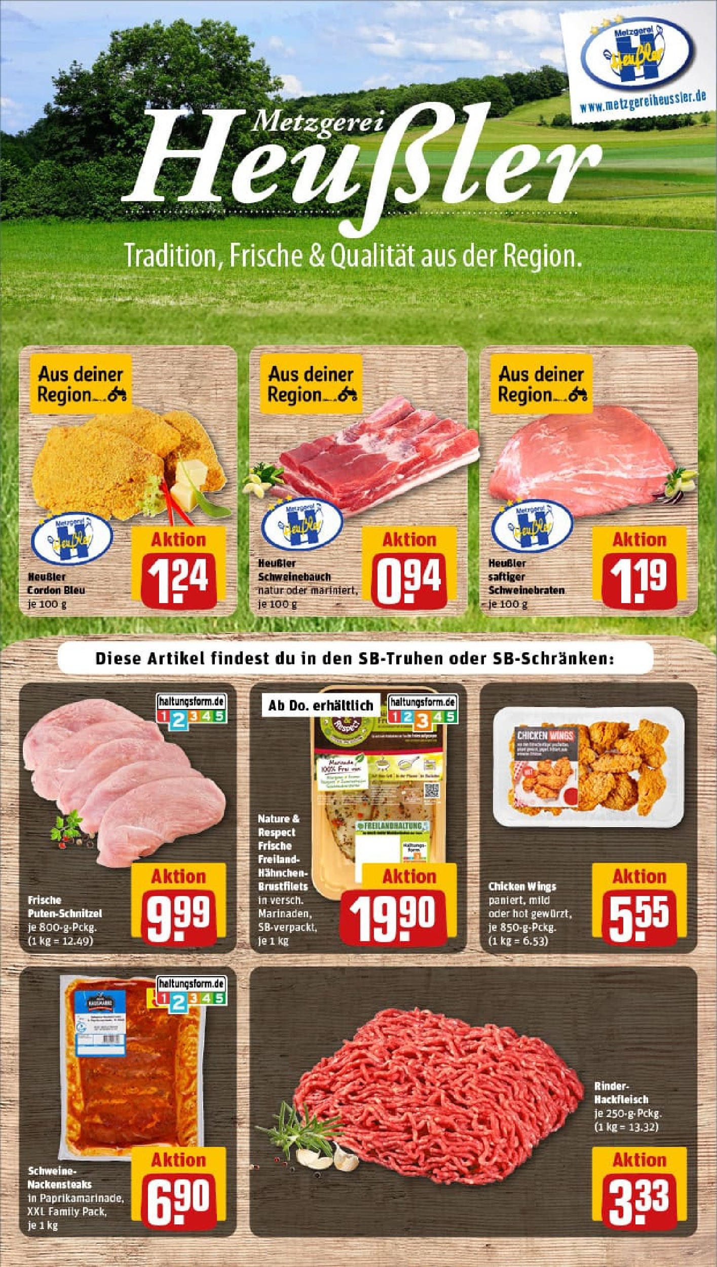 REWE Prospekt ab 01.09.2025 zum Blättern » Angebote | Seite: 12 | Produkte: Nackensteaks, Hahnchen, Schweinebauch, Hackfleisch REWE Prospekt ab 01.09.2025 zum Blättern » Angebote | Seite: 12 | Produkte: Nackensteaks, Hahnchen, Schweinebauch, Hackfleisch