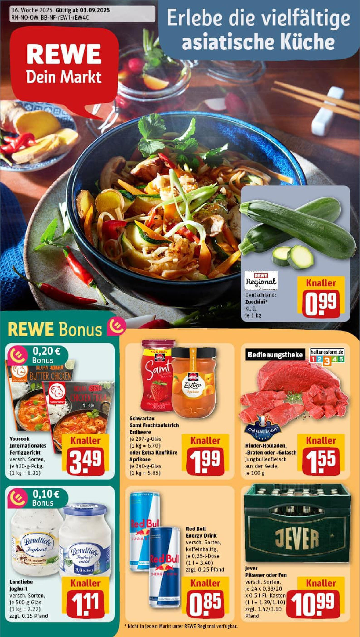 REWE Prospekt ab 01.09.2025 zum Blättern » Angebote | Seite: 1 | Produkte: Butter, Küche, Jever, Landliebe joghurt REWE Prospekt ab 01.09.2025 zum Blättern » Angebote | Seite: 1 | Produkte: Butter, Küche, Jever, Landliebe joghurt