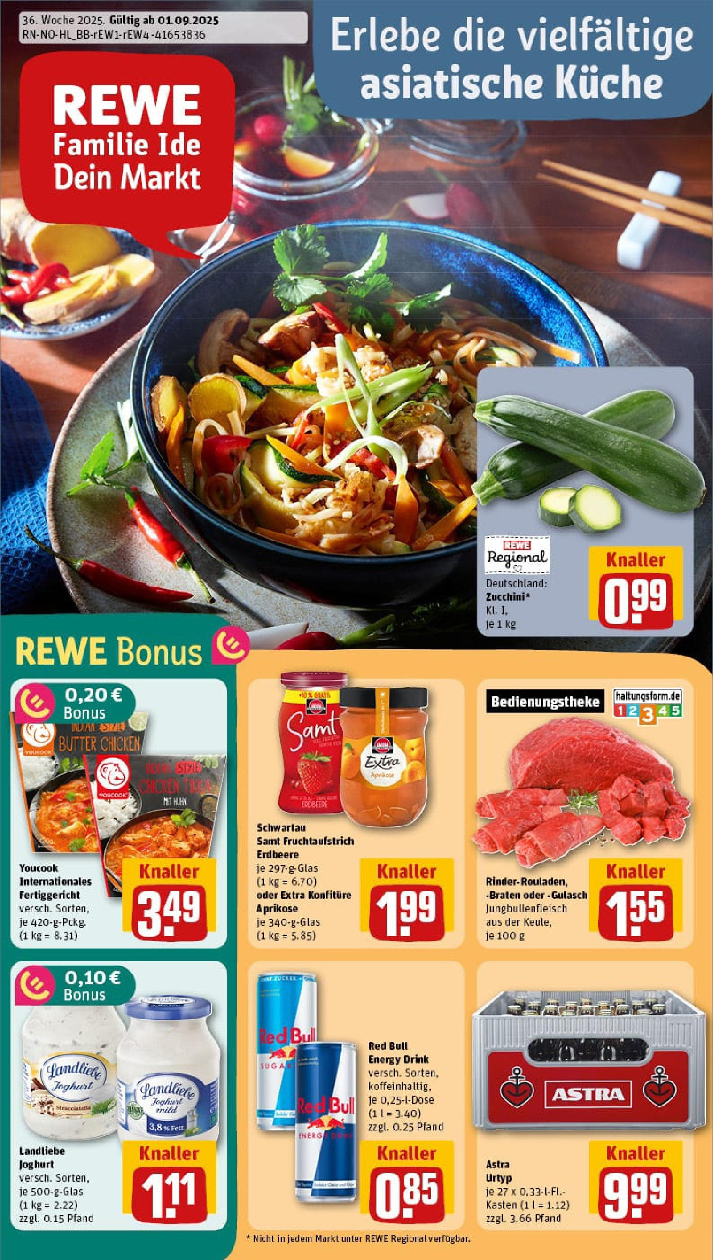 REWE Prospekt ab 01.09.2025 zum Blättern » Angebote | Seite: 1 | Produkte: Butter, Joghurt, Schwartau samt, Gulasch REWE Prospekt ab 01.09.2025 zum Blättern » Angebote | Seite: 1 | Produkte: Butter, Joghurt, Schwartau samt, Gulasch