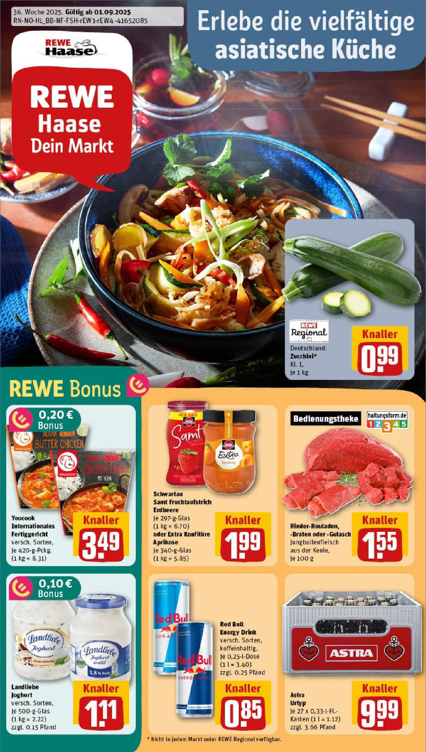 REWE Prospekt ab 01.09.2025 zum Blättern » Angebote | Seite: 1 | Produkte: Energy, Joghurt, Astra, Zucchini REWE Prospekt ab 01.09.2025 zum Blättern » Angebote | Seite: 1 | Produkte: Energy, Joghurt, Astra, Zucchini