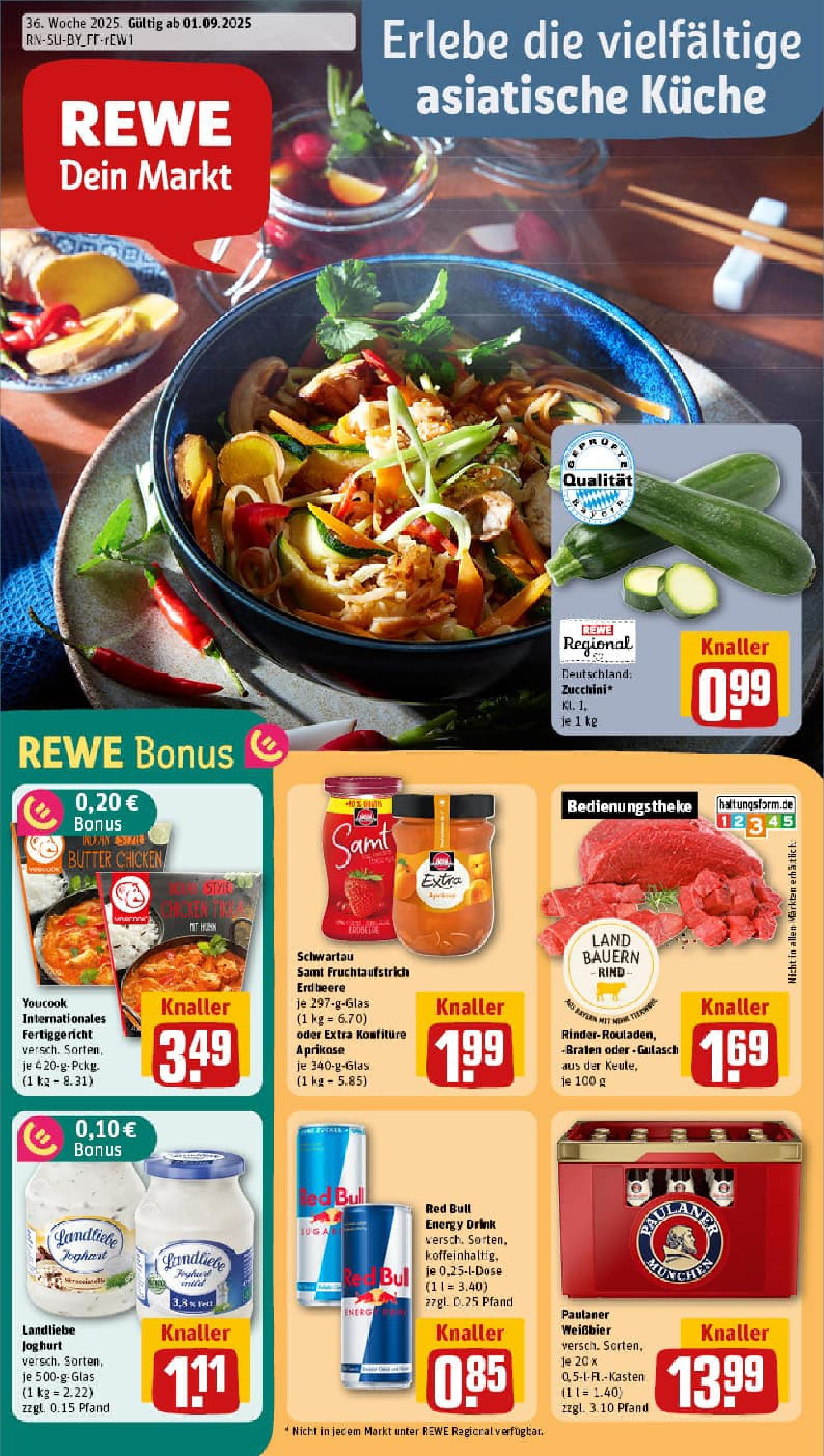 REWE Prospekt ab 01.09.2025 zum Blättern » Angebote | Seite: 1 | Produkte: Energy, Butter, Joghurt, Küche REWE Prospekt ab 01.09.2025 zum Blättern » Angebote | Seite: 1 | Produkte: Energy, Butter, Joghurt, Küche