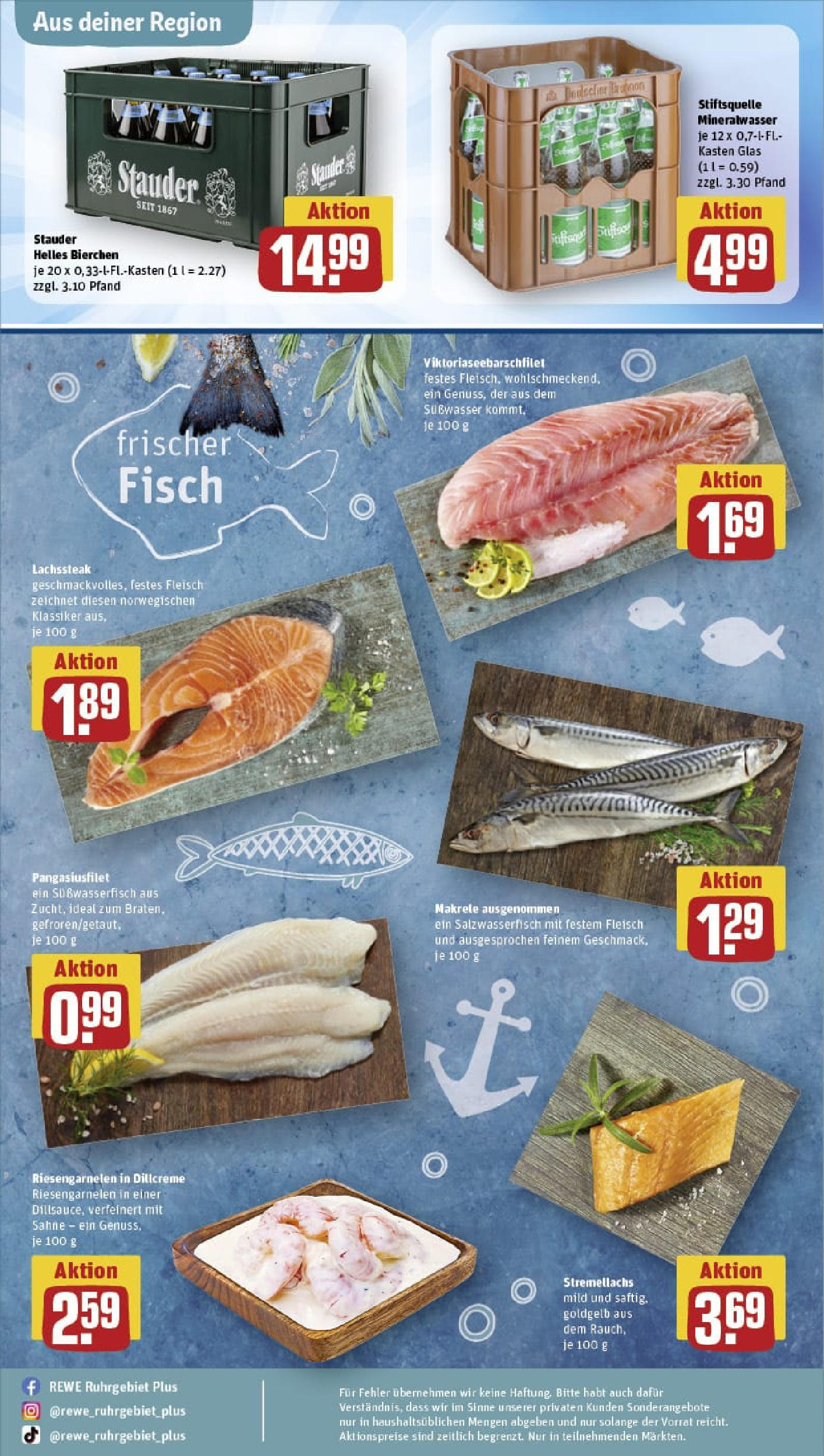 REWE Prospekt ab 01.09.2025 zum Blättern » Angebote | Seite: 34 | Produkte: Mineralwasser, Dill, Steak, Sahne REWE Prospekt ab 01.09.2025 zum Blättern » Angebote | Seite: 34 | Produkte: Mineralwasser, Dill, Steak, Sahne