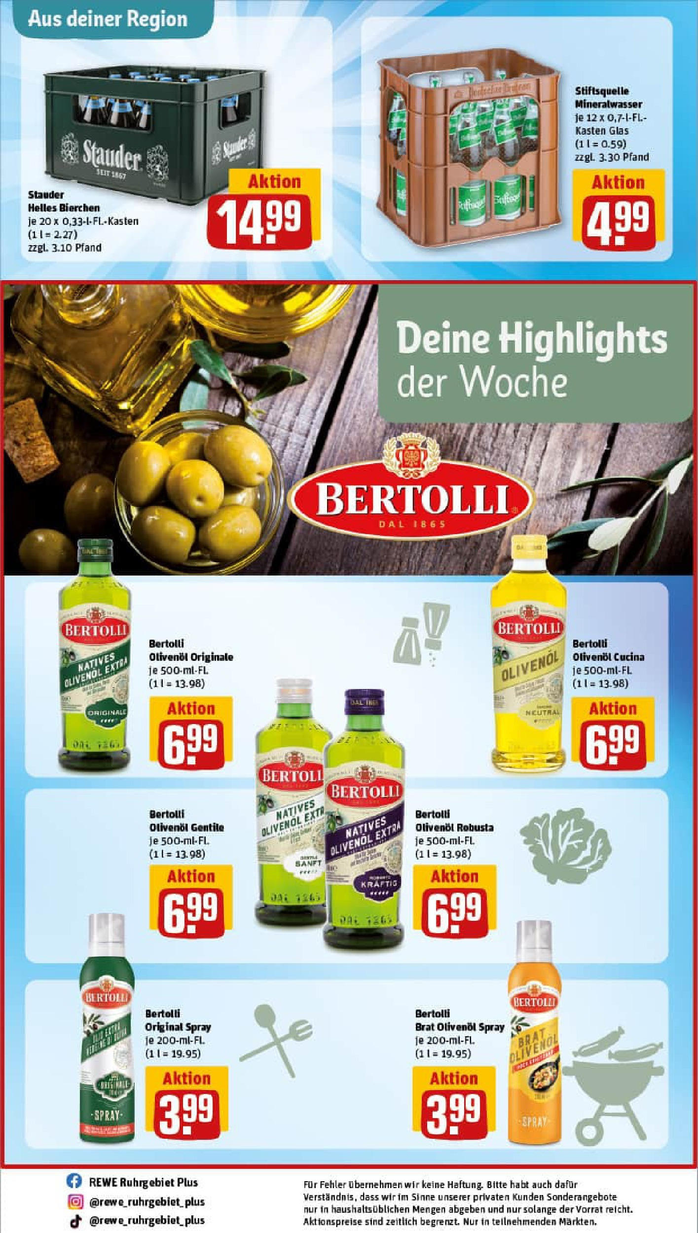 REWE Prospekt ab 01.09.2025 zum Blättern » Angebote | Seite: 33 | Produkte: Olivenol, Bertolli olivenol, Mineralwasser REWE Prospekt ab 01.09.2025 zum Blättern » Angebote | Seite: 33 | Produkte: Olivenol, Bertolli olivenol, Mineralwasser