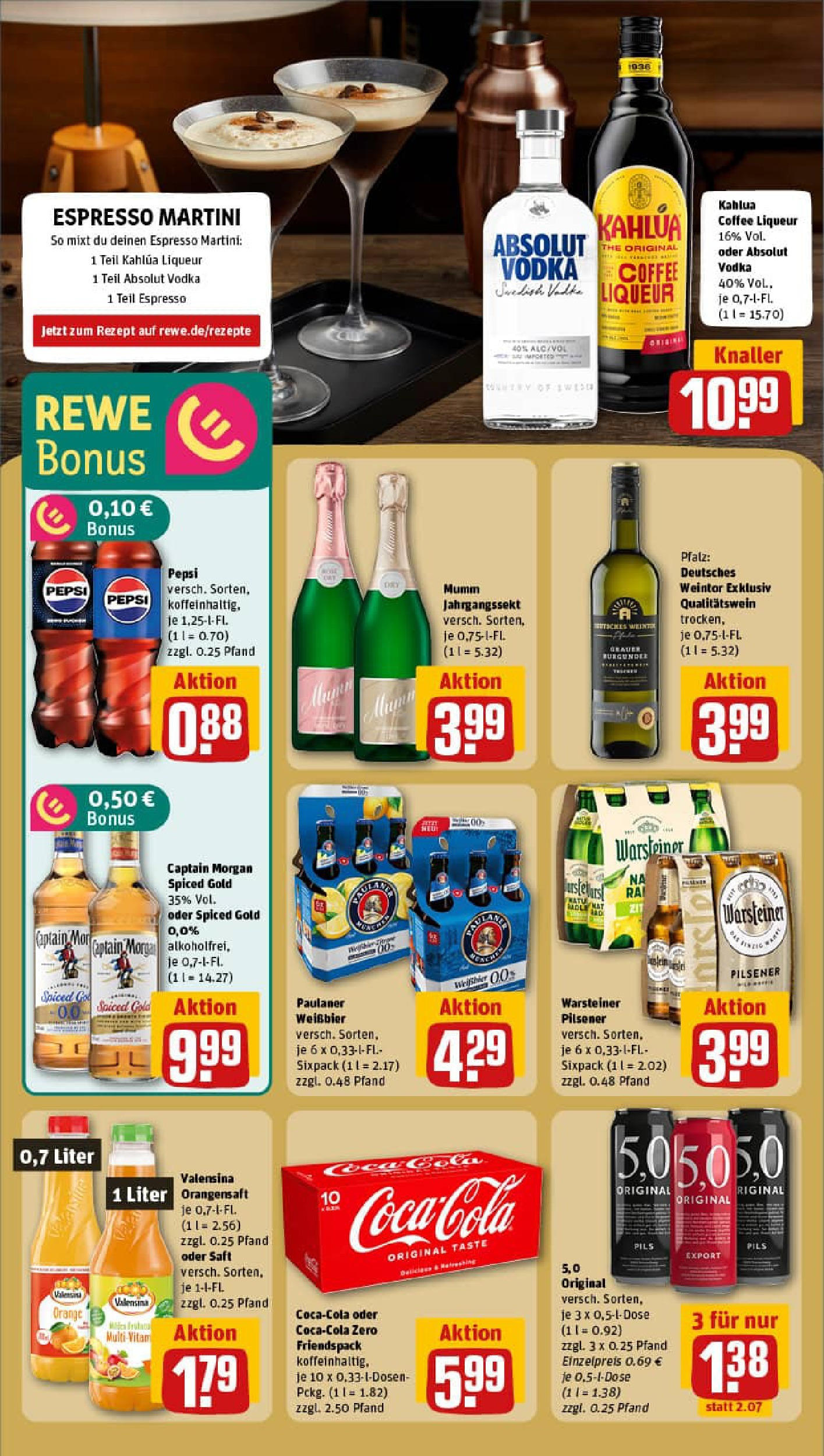 REWE Prospekt ab 01.09.2025 zum Blättern » Angebote | Seite: 9 | Produkte: Weißbier, Pils, Captain morgan, Vodka