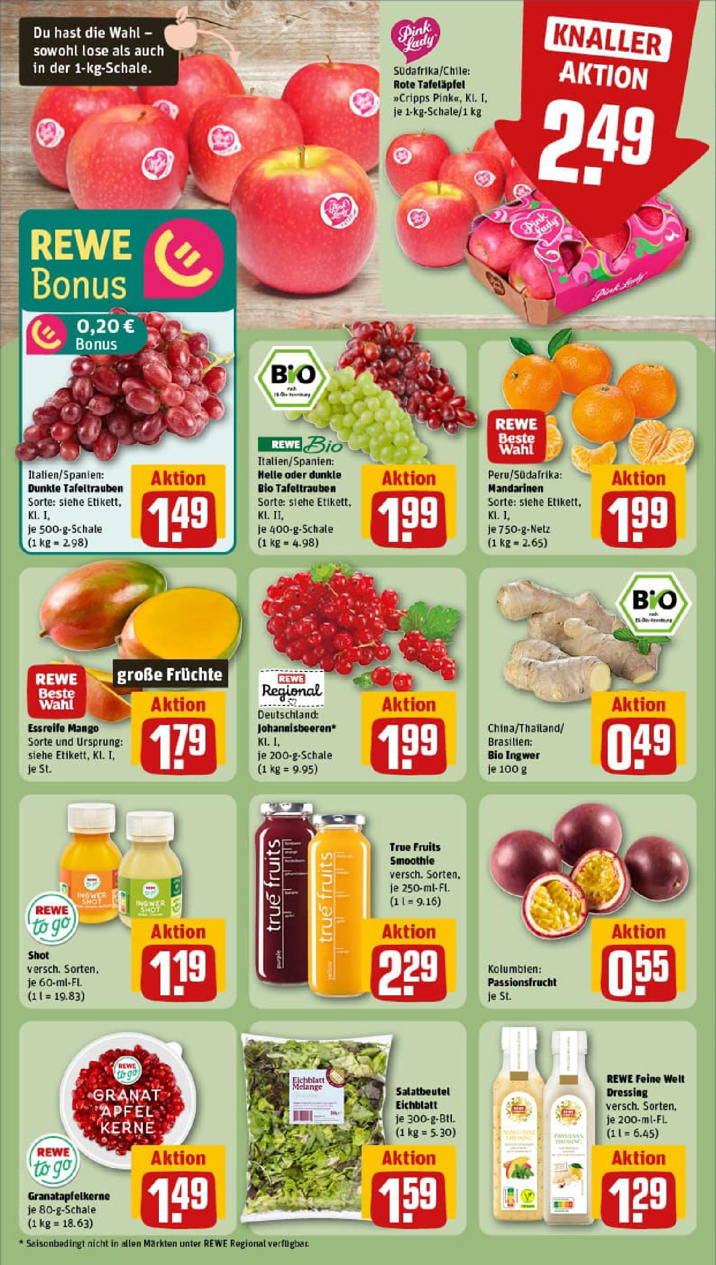 REWE Prospekt ab 01.09.2025 zum Blättern » Angebote | Seite: 4 | Produkte: Dressing, Äpfel, Mandarinen, Mango REWE Prospekt ab 01.09.2025 zum Blättern » Angebote | Seite: 4 | Produkte: Dressing, Äpfel, Mandarinen, Mango