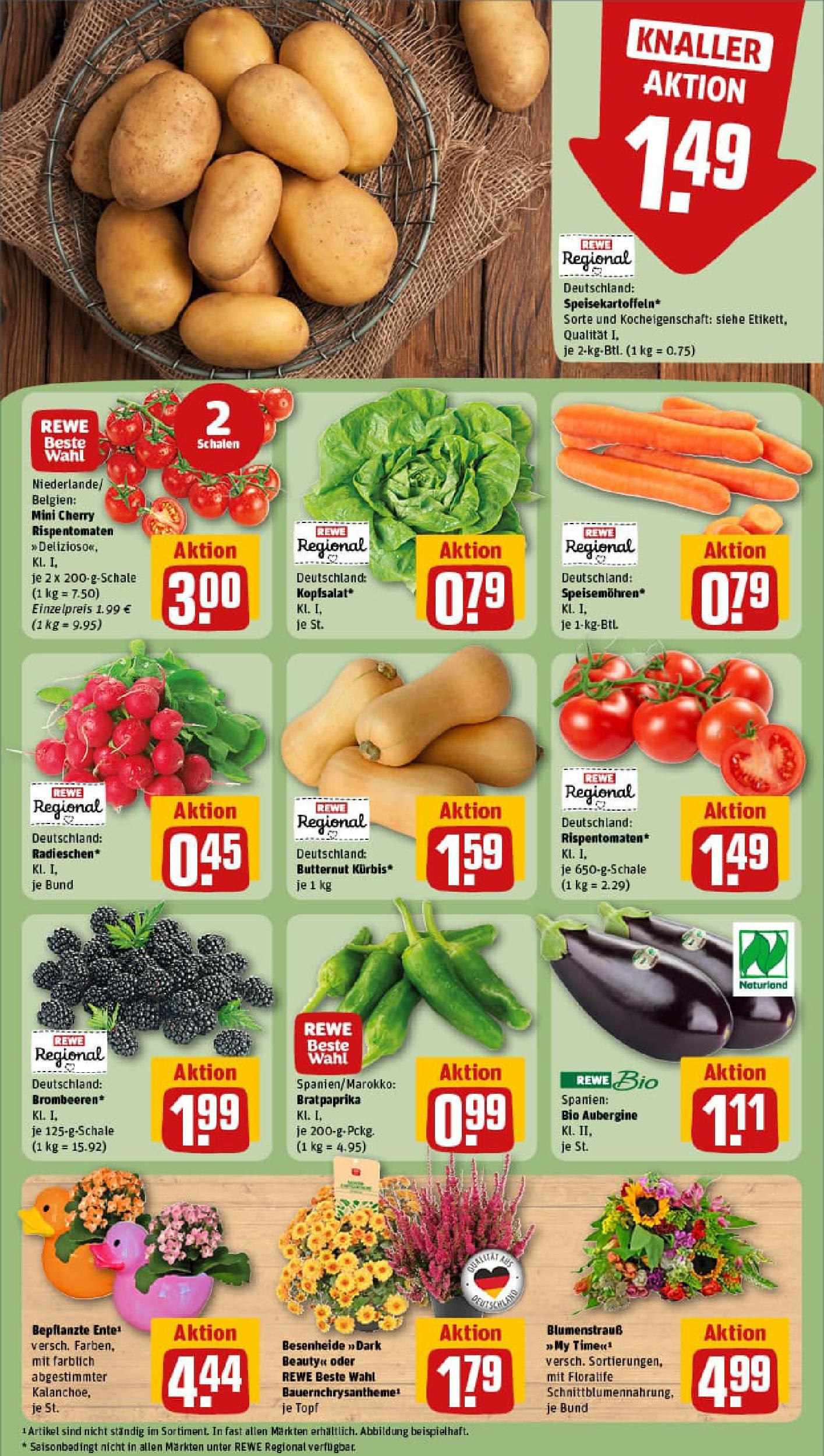 REWE Prospekt ab 01.09.2025 zum Blättern » Angebote | Seite: 5 | Produkte: Aubergine