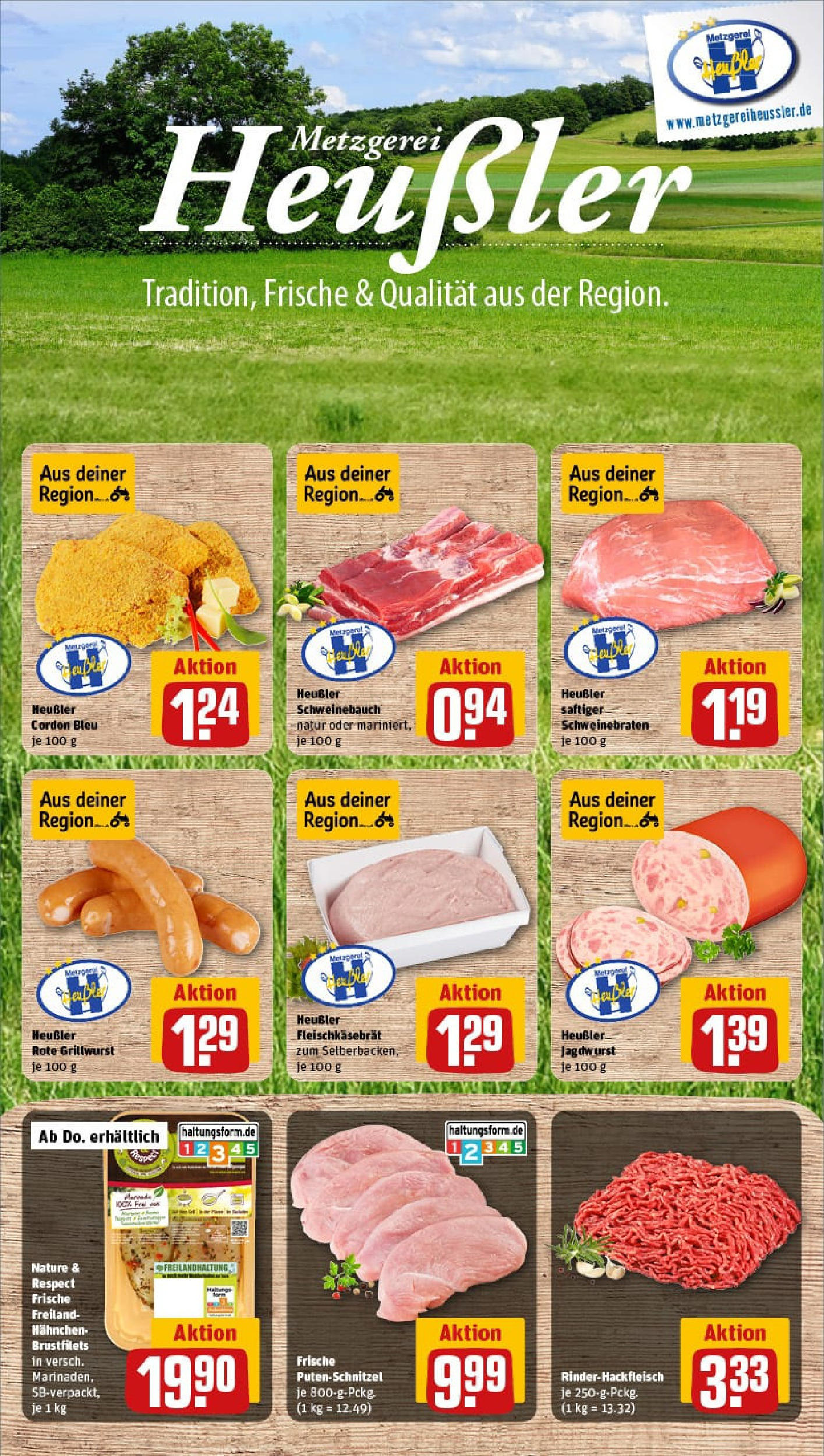 REWE Prospekt ab 01.09.2025 zum Blättern » Angebote | Seite: 8 | Produkte: Hahnchen, Schweinebauch, Putenschnitzel