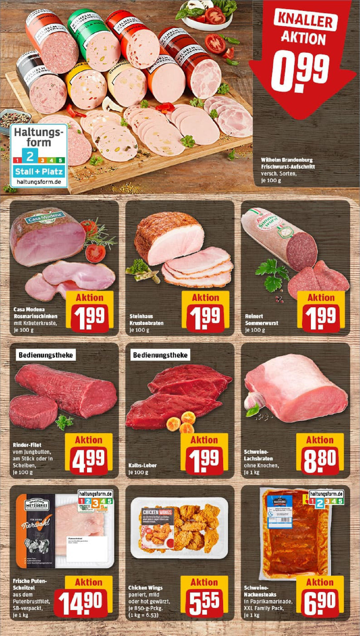 REWE Prospekt ab 01.09.2025 zum Blättern » Angebote | Seite: 6 | Produkte: Nackensteaks, Krustenbraten, Schnitzel, Salami