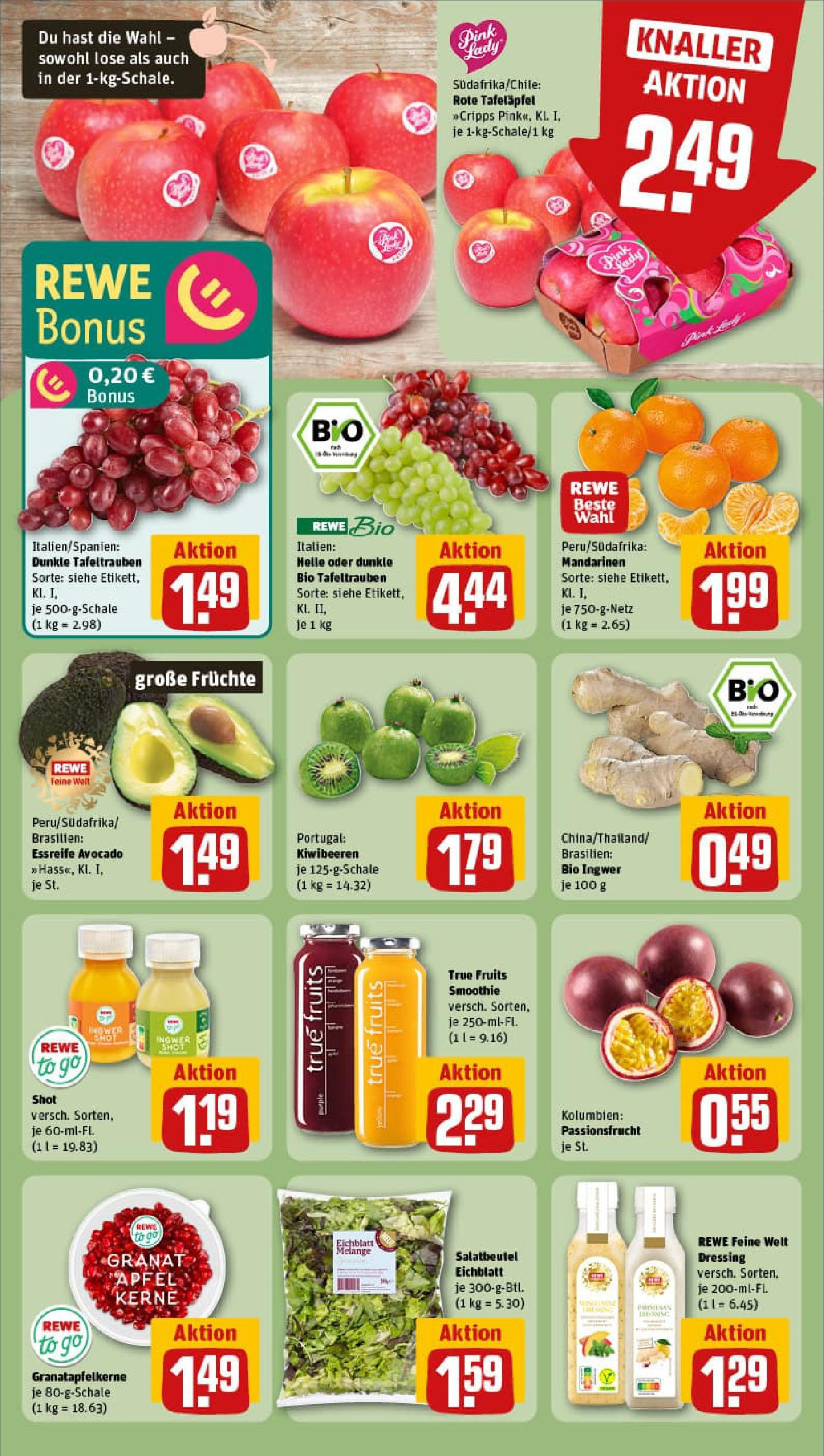 REWE Prospekt ab 01.09.2025 zum Blättern » Angebote | Seite: 4 | Produkte: Dressing, Äpfel, Mandarinen, Kiwi REWE Prospekt ab 01.09.2025 zum Blättern » Angebote | Seite: 4 | Produkte: Dressing, Äpfel, Mandarinen, Kiwi