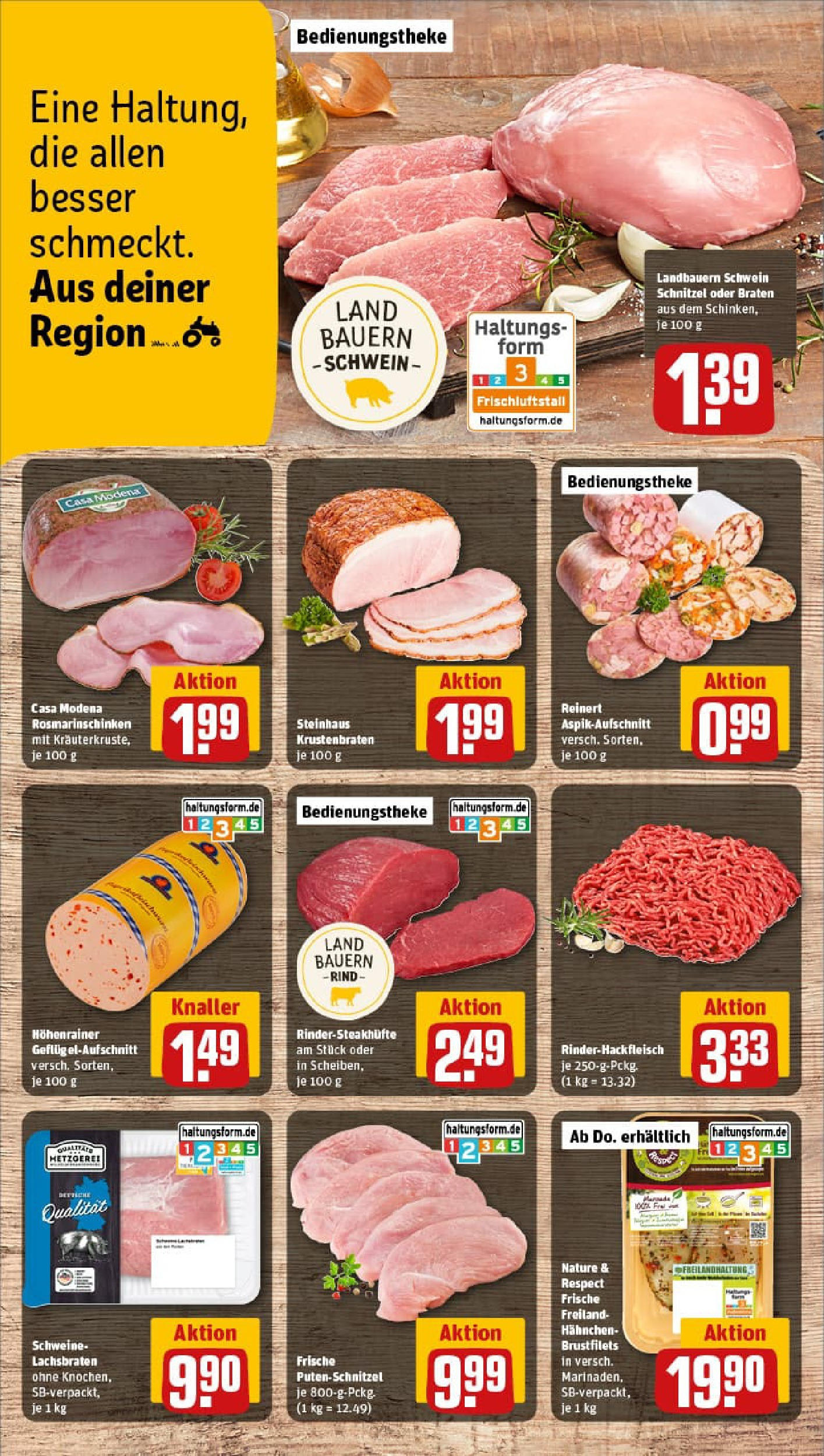 REWE Prospekt ab 01.09.2025 zum Blättern » Angebote | Seite: 8 | Produkte: Krustenbraten, Schnitzel, Putenschnitzel, Steak REWE Prospekt ab 01.09.2025 zum Blättern » Angebote | Seite: 8 | Produkte: Krustenbraten, Schnitzel, Putenschnitzel, Steak