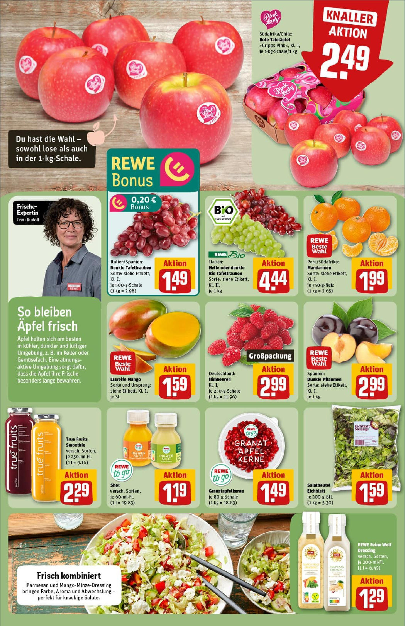 REWE Prospekt ab 01.09.2025 zum Blättern » Angebote | Seite: 8 | Produkte: Himbeeren, Pflaumen, Äpfel, Mandarinen REWE Prospekt ab 01.09.2025 zum Blättern » Angebote | Seite: 8 | Produkte: Himbeeren, Pflaumen, Äpfel, Mandarinen