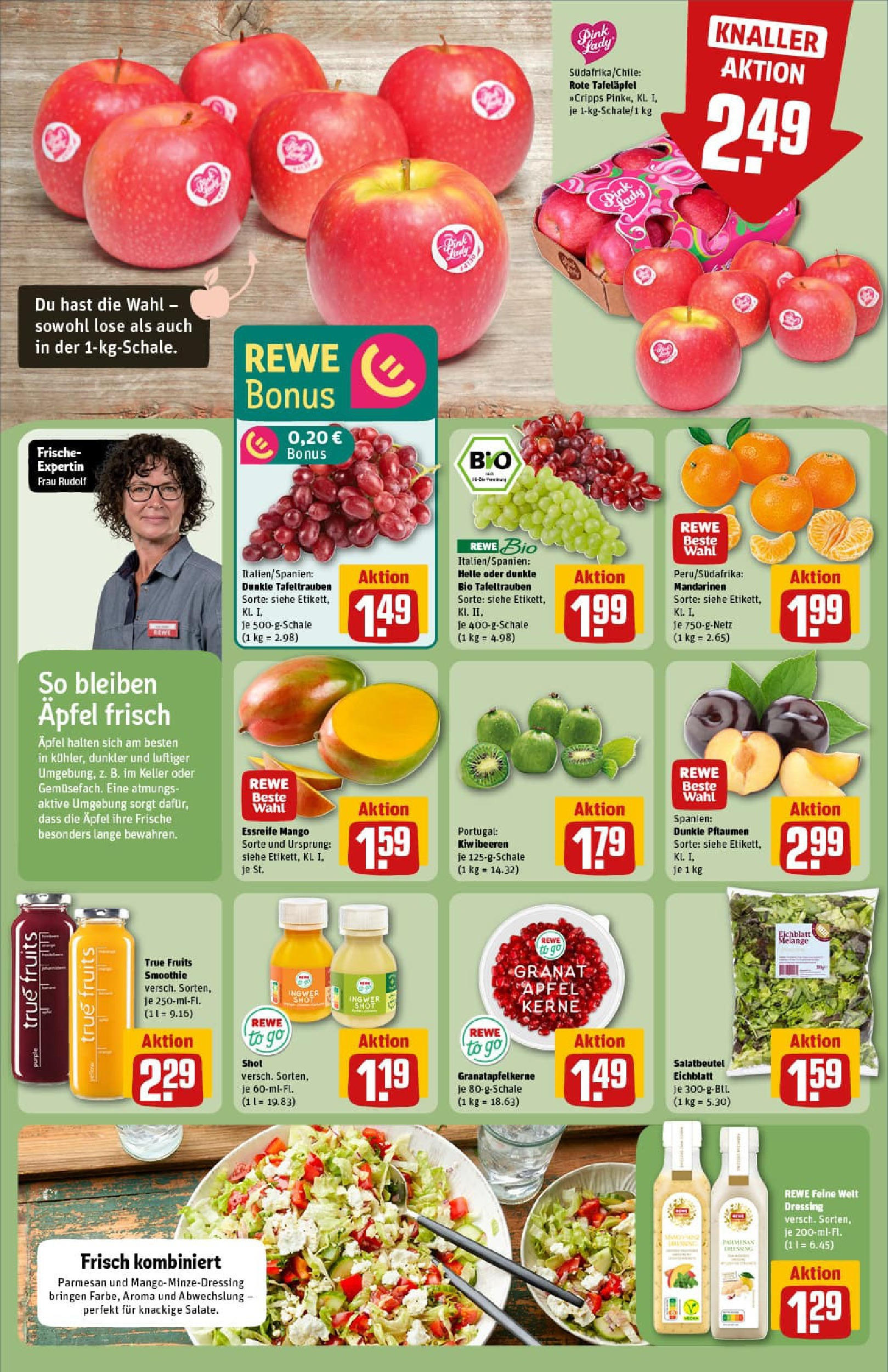 REWE Prospekt ab 01.09.2025 zum Blättern » Angebote | Seite: 8 | Produkte: Pflaumen, Dressing, Mandarinen, Mango REWE Prospekt ab 01.09.2025 zum Blättern » Angebote | Seite: 8 | Produkte: Pflaumen, Dressing, Mandarinen, Mango