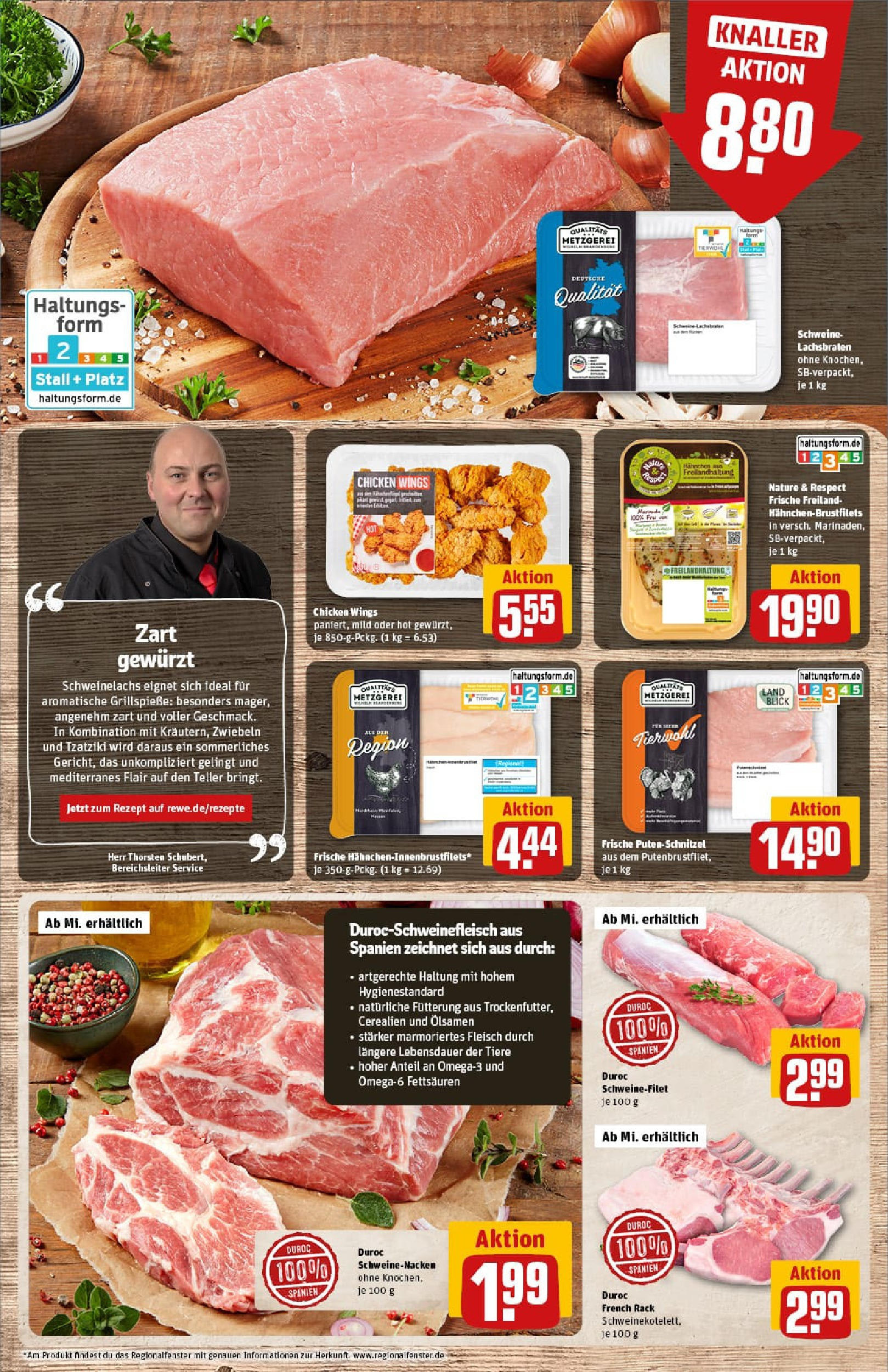 REWE Prospekt ab 01.09.2025 zum Blättern » Angebote | Seite: 10 | Produkte: Hahnchen, Schweinenacken, Schnitzel, Zwiebeln REWE Prospekt ab 01.09.2025 zum Blättern » Angebote | Seite: 10 | Produkte: Hahnchen, Schweinenacken, Schnitzel, Zwiebeln