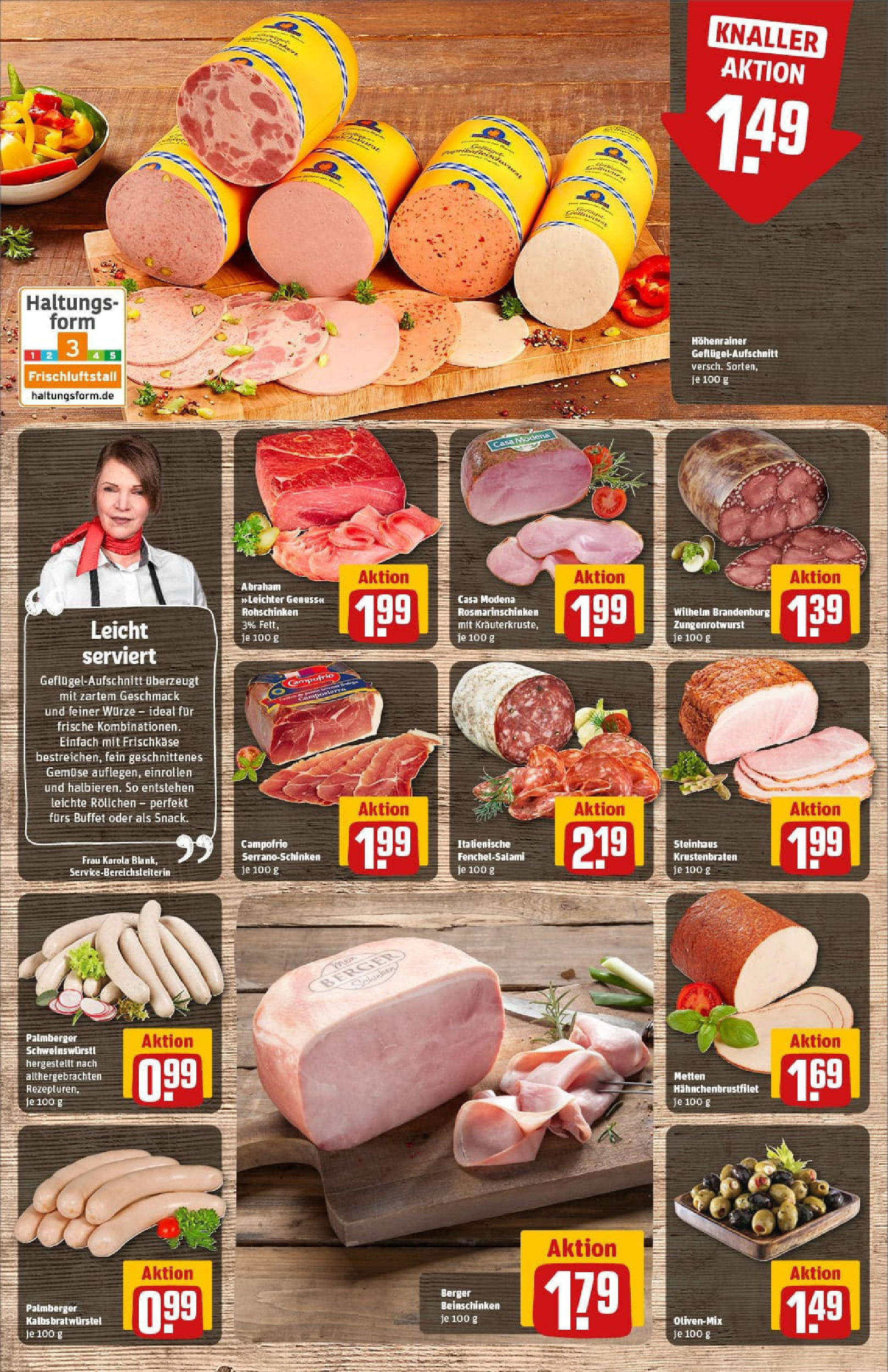 REWE Prospekt ab 01.09.2025 zum Blättern » Angebote | Seite: 14 | Produkte: Krustenbraten, Gemüse, Salami, Frischkase REWE Prospekt ab 01.09.2025 zum Blättern » Angebote | Seite: 14 | Produkte: Krustenbraten, Gemüse, Salami, Frischkase