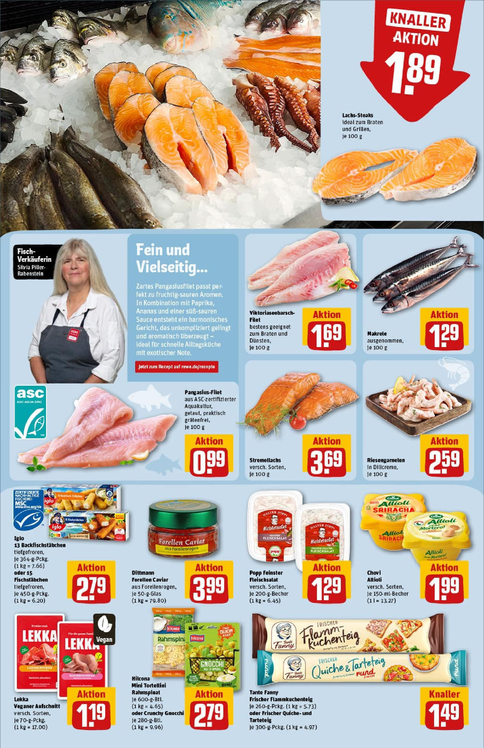 REWE Prospekt ab 01.09.2025 zum Blättern » Angebote | Seite: 16 | Produkte: Ananas, Fisch, Steak, Salat REWE Prospekt ab 01.09.2025 zum Blättern » Angebote | Seite: 16 | Produkte: Ananas, Fisch, Steak, Salat