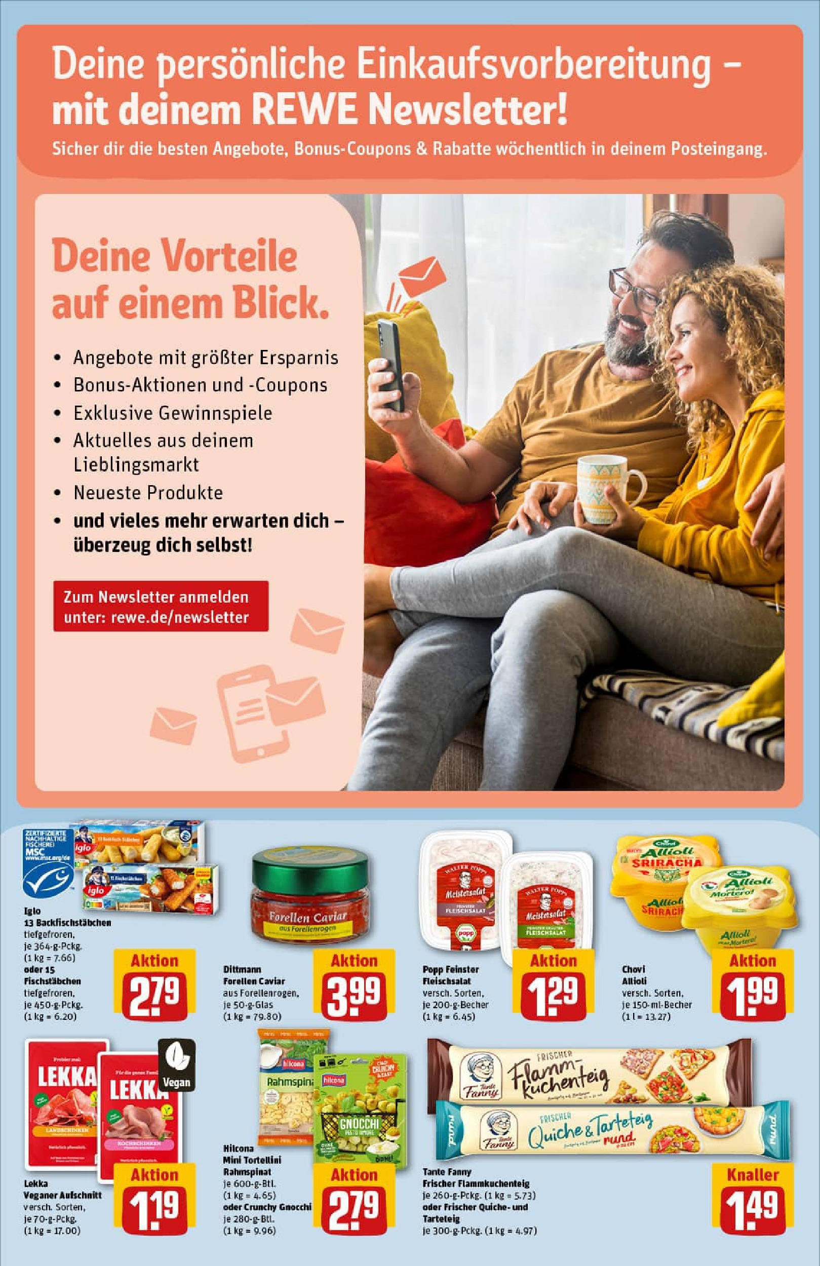 REWE Prospekt ab 01.09.2025 zum Blättern » Angebote | Seite: 14 | Produkte: Iglo, Fischstabchen, Pasta, Salat REWE Prospekt ab 01.09.2025 zum Blättern » Angebote | Seite: 14 | Produkte: Iglo, Fischstabchen, Pasta, Salat