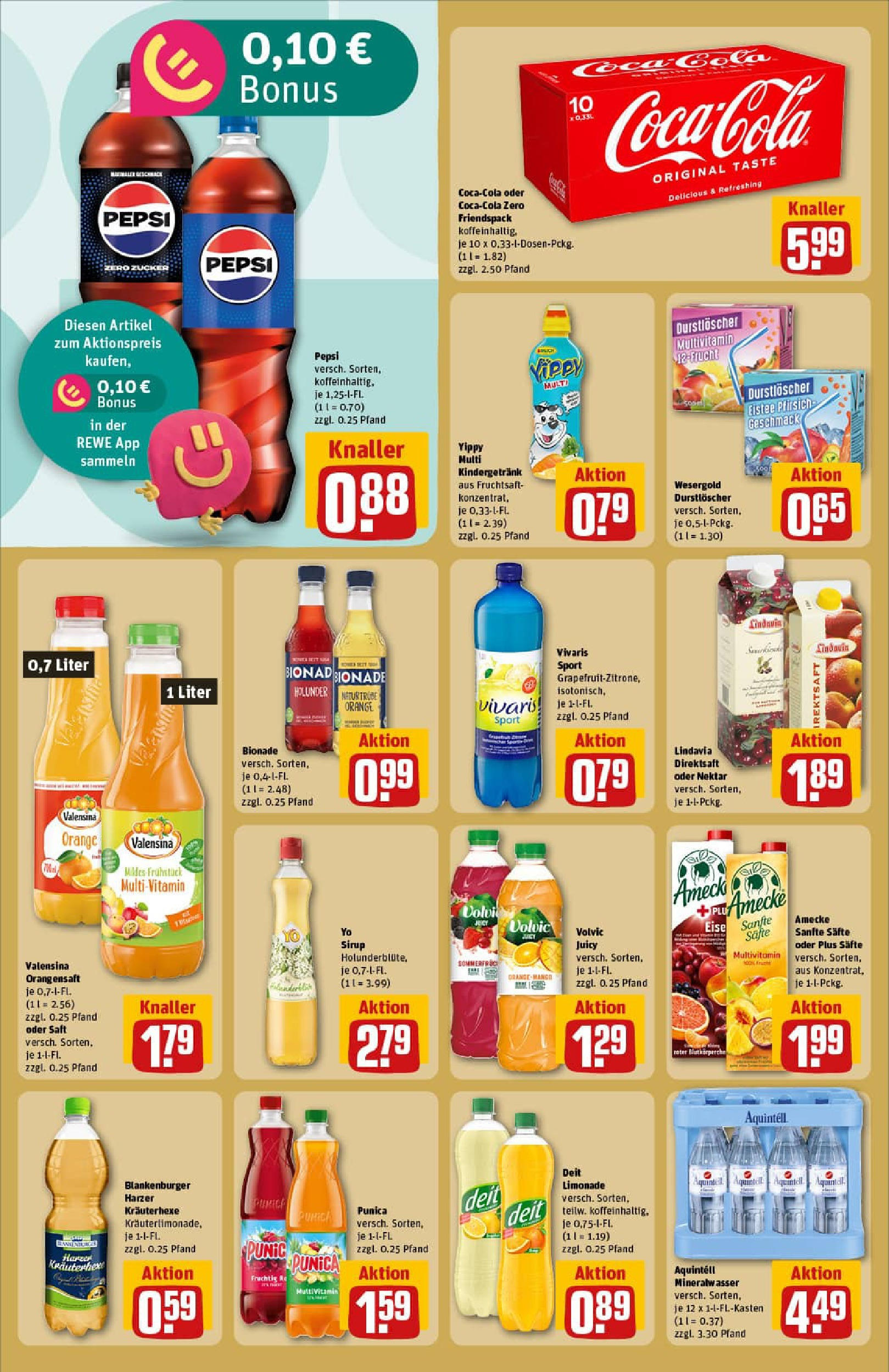 REWE Prospekt ab 01.09.2025 zum Blättern » Angebote | Seite: 22 | Produkte: Limonade, Sirup, Pfirsich, Volvic REWE Prospekt ab 01.09.2025 zum Blättern » Angebote | Seite: 22 | Produkte: Limonade, Sirup, Pfirsich, Volvic