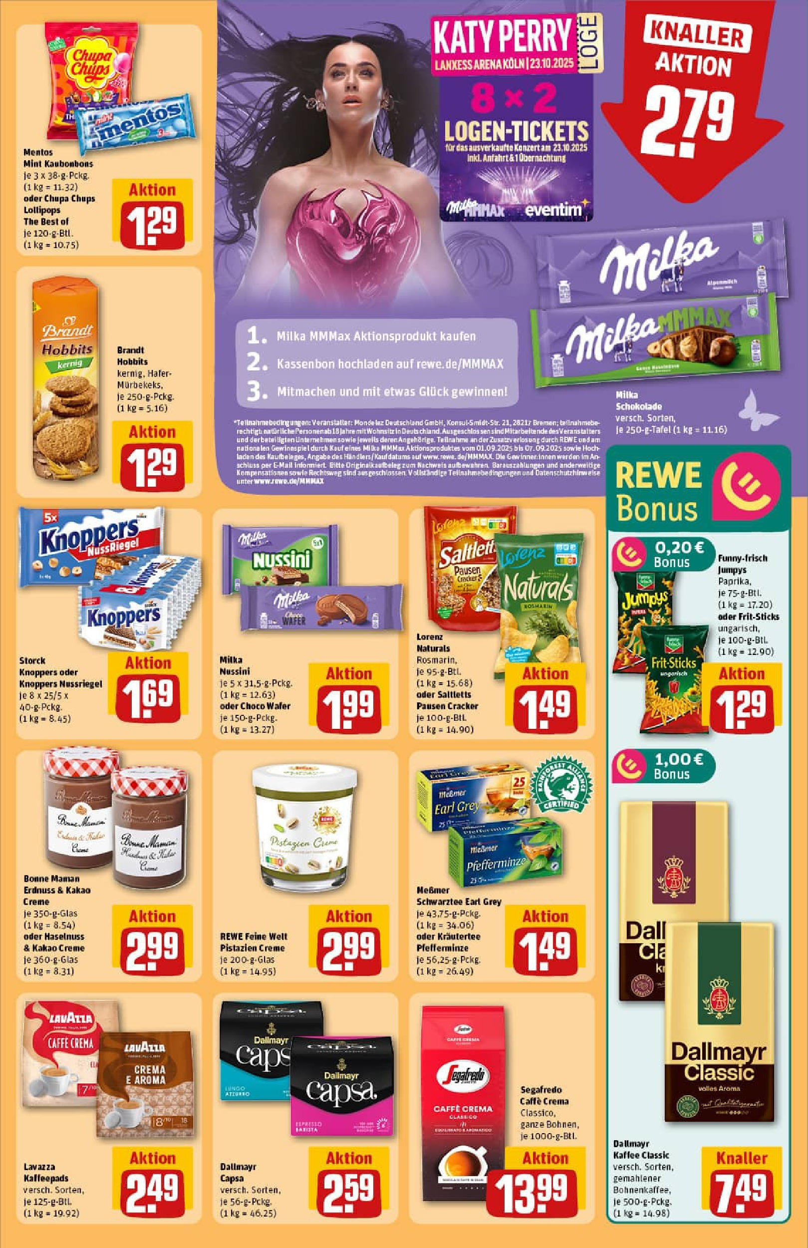 REWE Prospekt ab 01.09.2025 zum Blättern » Angebote | Seite: 27 | Produkte: Lavazza, Milka schokolade, Messmer, Pistazien REWE Prospekt ab 01.09.2025 zum Blättern » Angebote | Seite: 27 | Produkte: Lavazza, Milka schokolade, Messmer, Pistazien