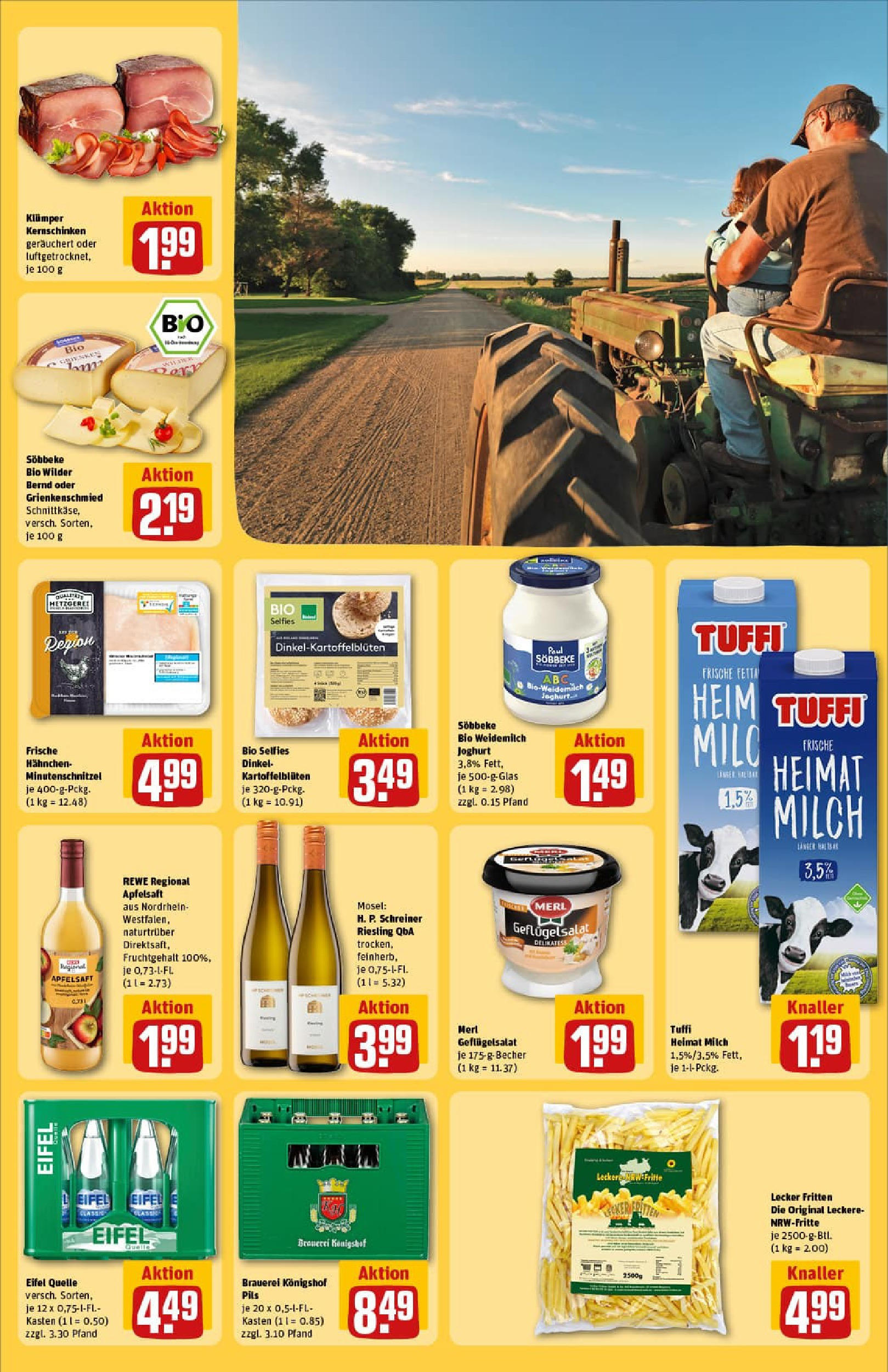 REWE Prospekt ab 01.09.2025 zum Blättern » Angebote | Seite: 29 | Produkte: Milch, Joghurt, Pils, Apfelsaft REWE Prospekt ab 01.09.2025 zum Blättern » Angebote | Seite: 29 | Produkte: Milch, Joghurt, Pils, Apfelsaft