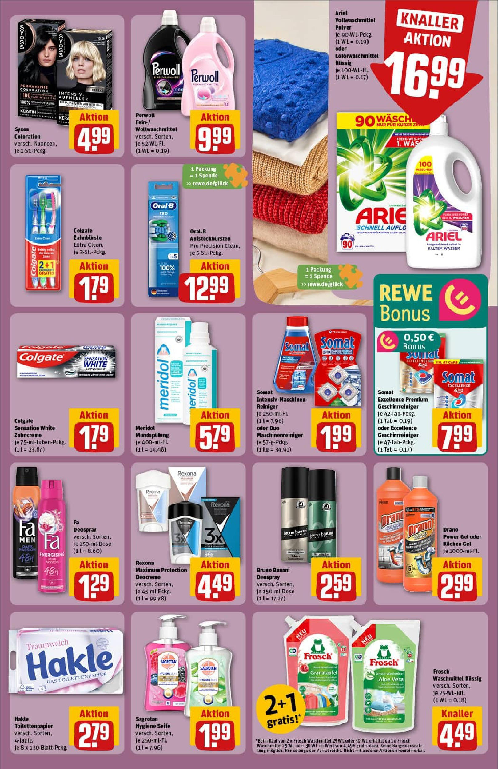 REWE Prospekt ab 01.09.2025 zum Blättern » Angebote | Seite: 31 | Produkte: Ariel, Perwoll, Zahnbürste, Toilettenpapier REWE Prospekt ab 01.09.2025 zum Blättern » Angebote | Seite: 31 | Produkte: Ariel, Perwoll, Zahnbürste, Toilettenpapier