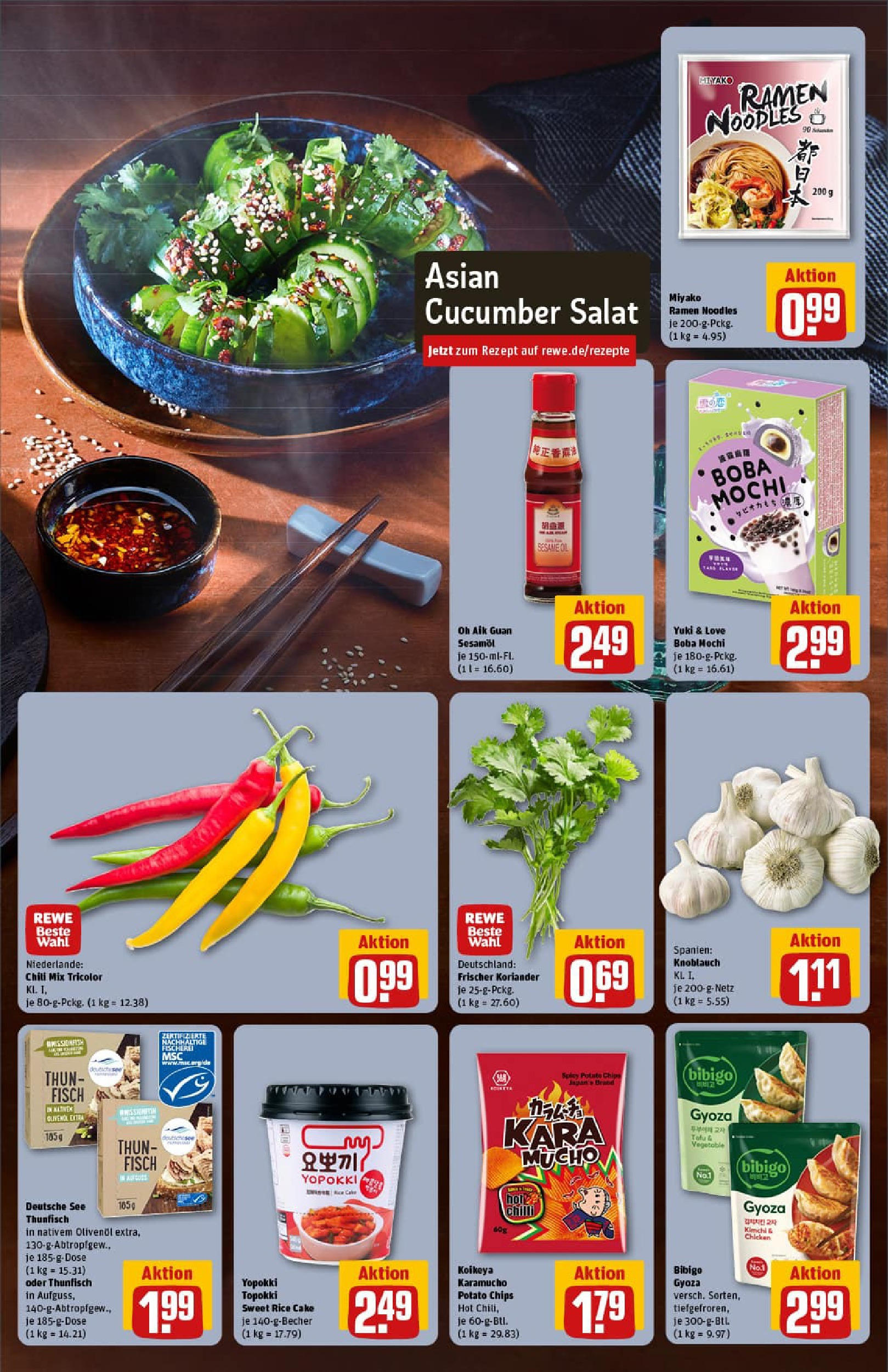 REWE Prospekt ab 01.09.2025 zum Blättern » Angebote | Seite: 5 | Produkte: Öl, Fisch, Salat, Mochi REWE Prospekt ab 01.09.2025 zum Blättern » Angebote | Seite: 5 | Produkte: Öl, Fisch, Salat, Mochi