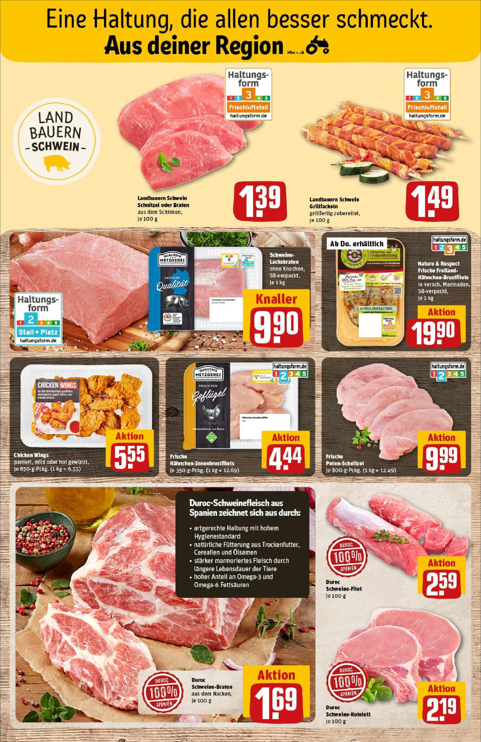 REWE Prospekt ab 01.09.2025 zum Blättern » Angebote | Seite: 12 | Produkte: Schnitzel, Schweinefilet, Putenschnitzel, Fleisch