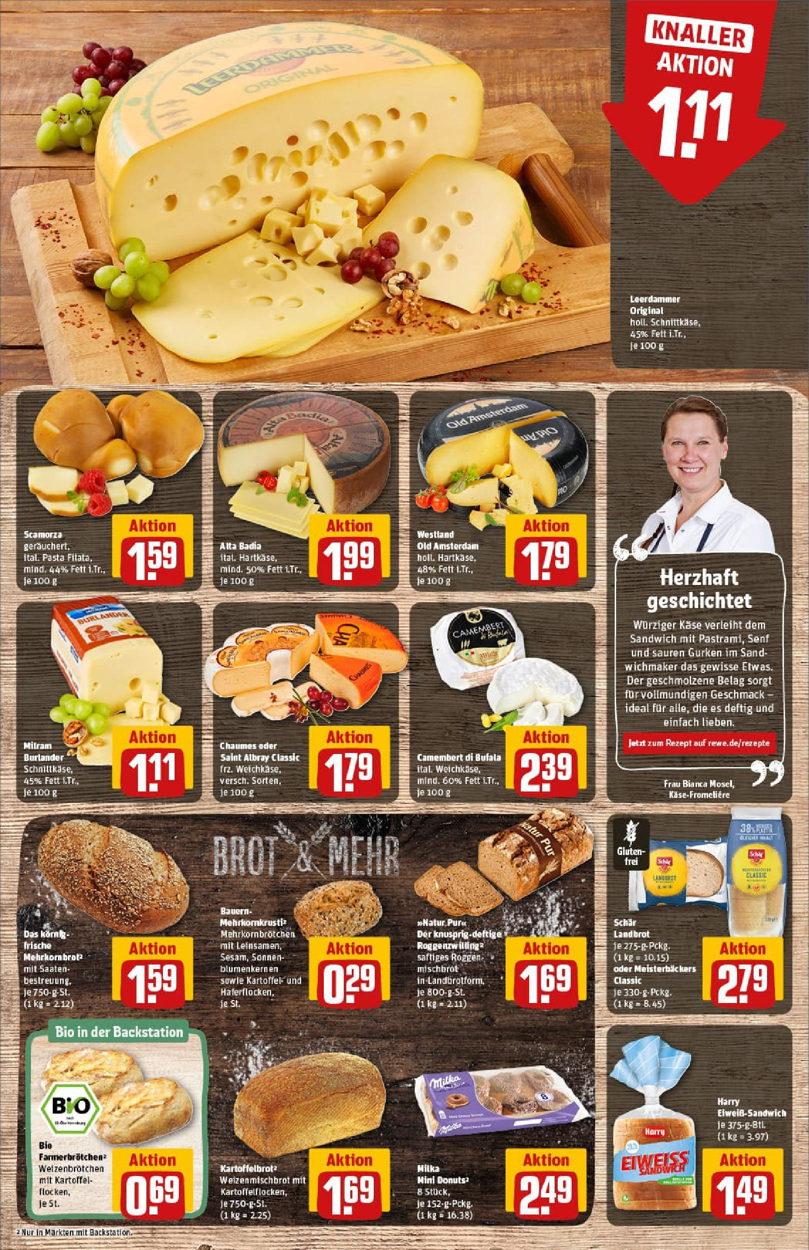 REWE Prospekt ab 01.09.2025 zum Blättern » Angebote | Seite: 15 | Produkte: Käse, Leerdammer, Milram, Gurken REWE Prospekt ab 01.09.2025 zum Blättern » Angebote | Seite: 15 | Produkte: Käse, Leerdammer, Milram, Gurken