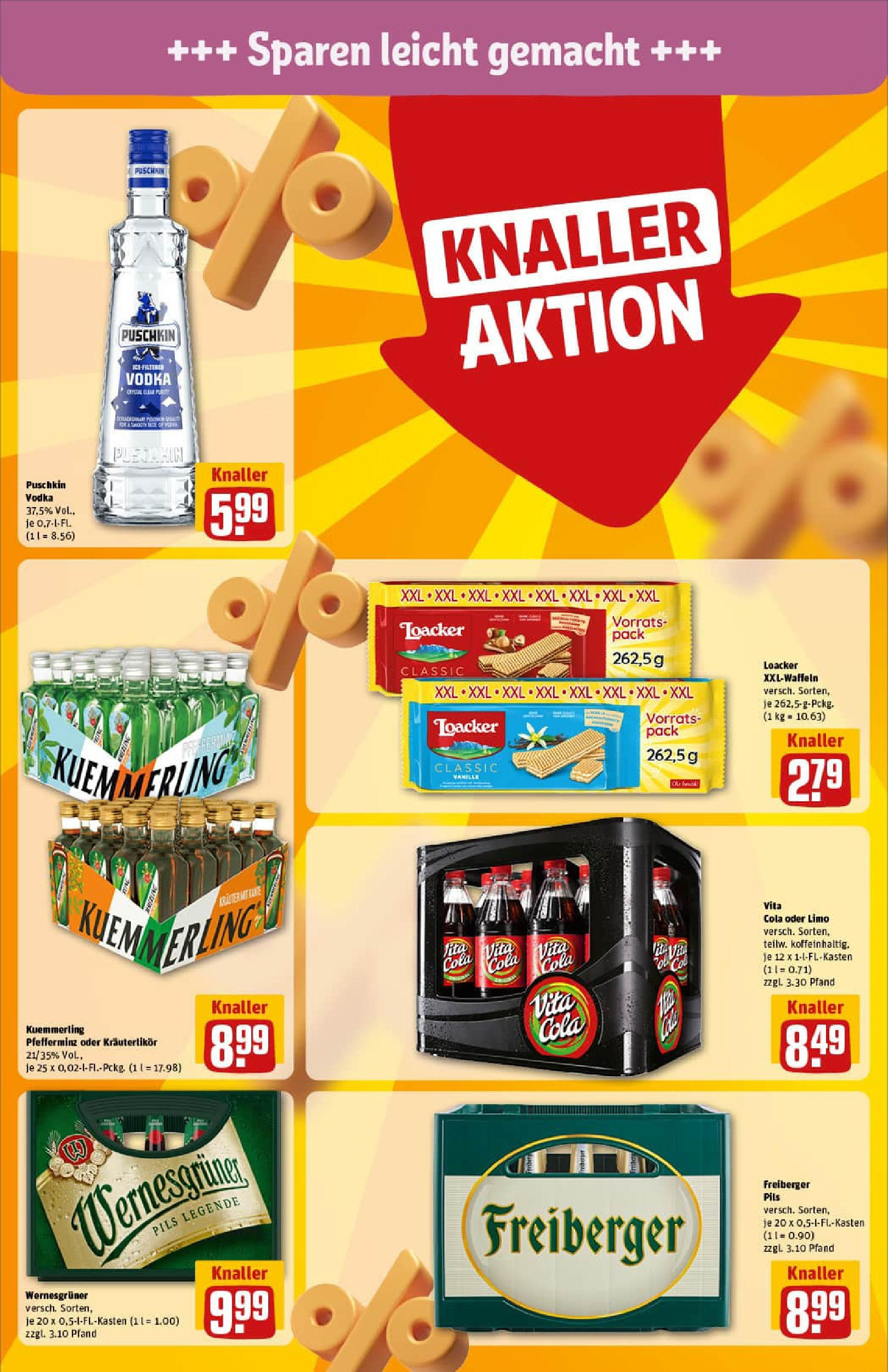 REWE Prospekt ab 01.09.2025 zum Blättern » Angebote | Seite: 20 | Produkte: Cola, Pils, Wernesgruner, Vodka REWE Prospekt ab 01.09.2025 zum Blättern » Angebote | Seite: 20 | Produkte: Cola, Pils, Wernesgruner, Vodka
