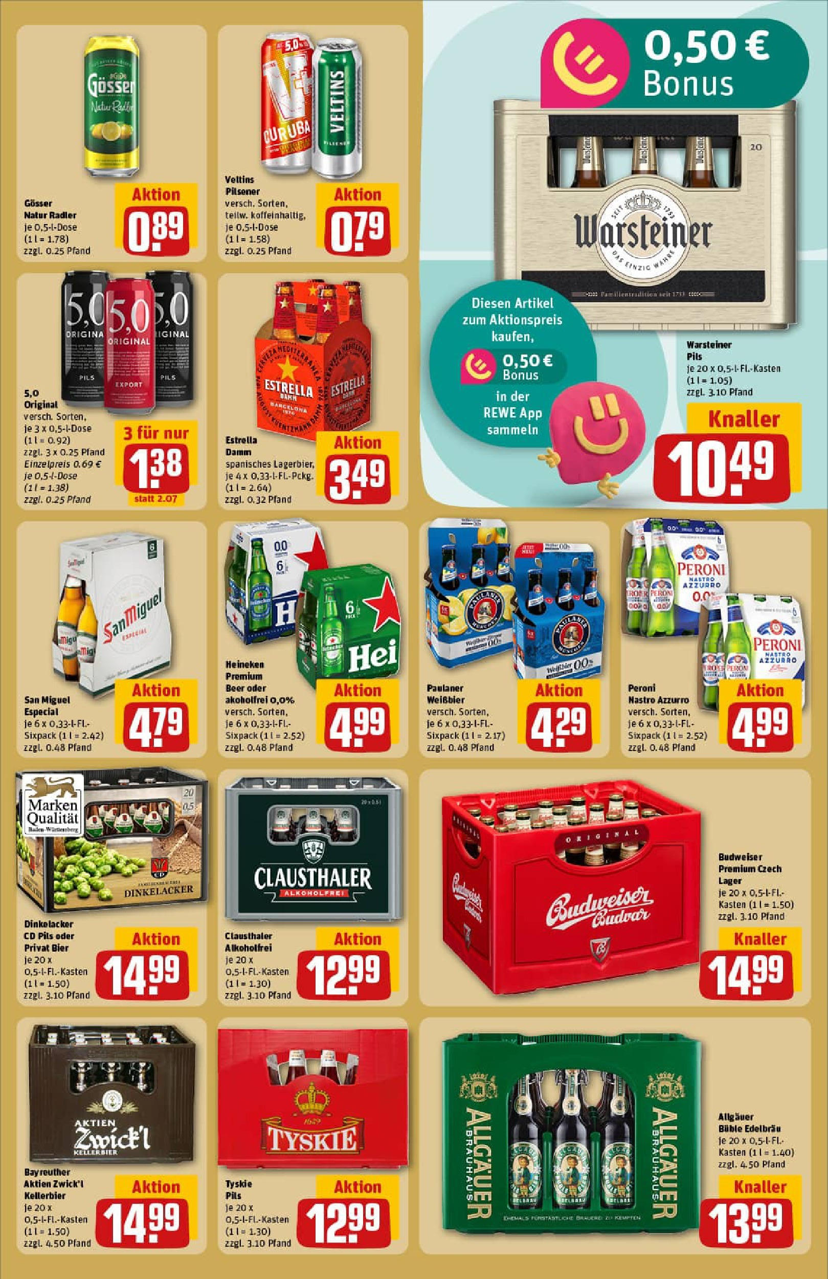 REWE Prospekt ab 01.09.2025 zum Blättern » Angebote | Seite: 23 | Produkte: Tyskie, Pils, Budweiser, Veltins