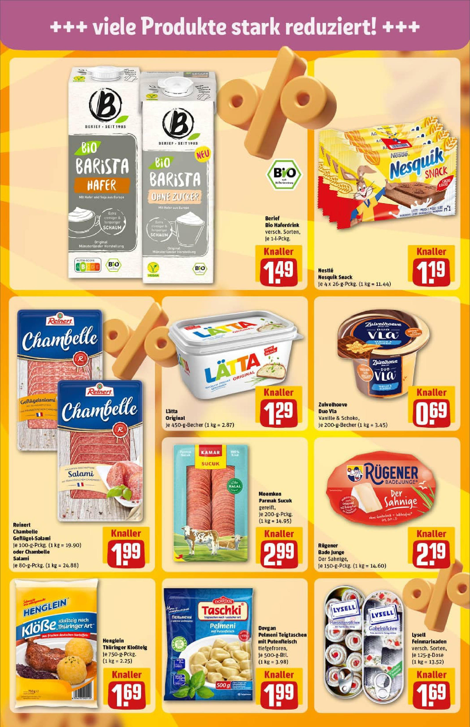 REWE Prospekt ab 01.09.2025 zum Blättern » Angebote | Seite: 21 | Produkte: Nesquik, Haferdrink, Zucker, Salami REWE Prospekt ab 01.09.2025 zum Blättern » Angebote | Seite: 21 | Produkte: Nesquik, Haferdrink, Zucker, Salami