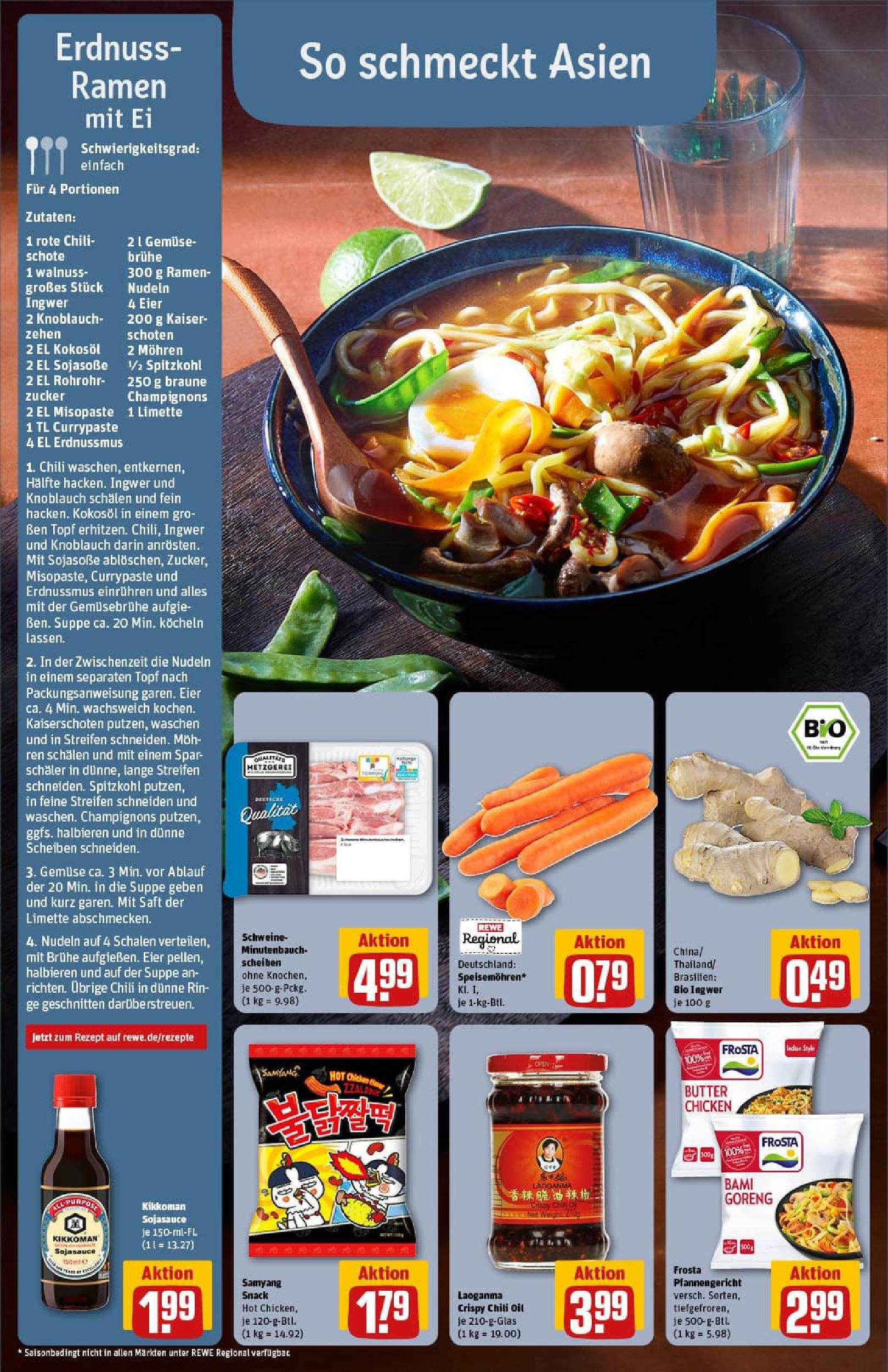 REWE Prospekt ab 01.09.2025 zum Blättern » Angebote | Seite: 4 | Produkte: Champignons, Zucker, Limette, Nudeln REWE Prospekt ab 01.09.2025 zum Blättern » Angebote | Seite: 4 | Produkte: Champignons, Zucker, Limette, Nudeln