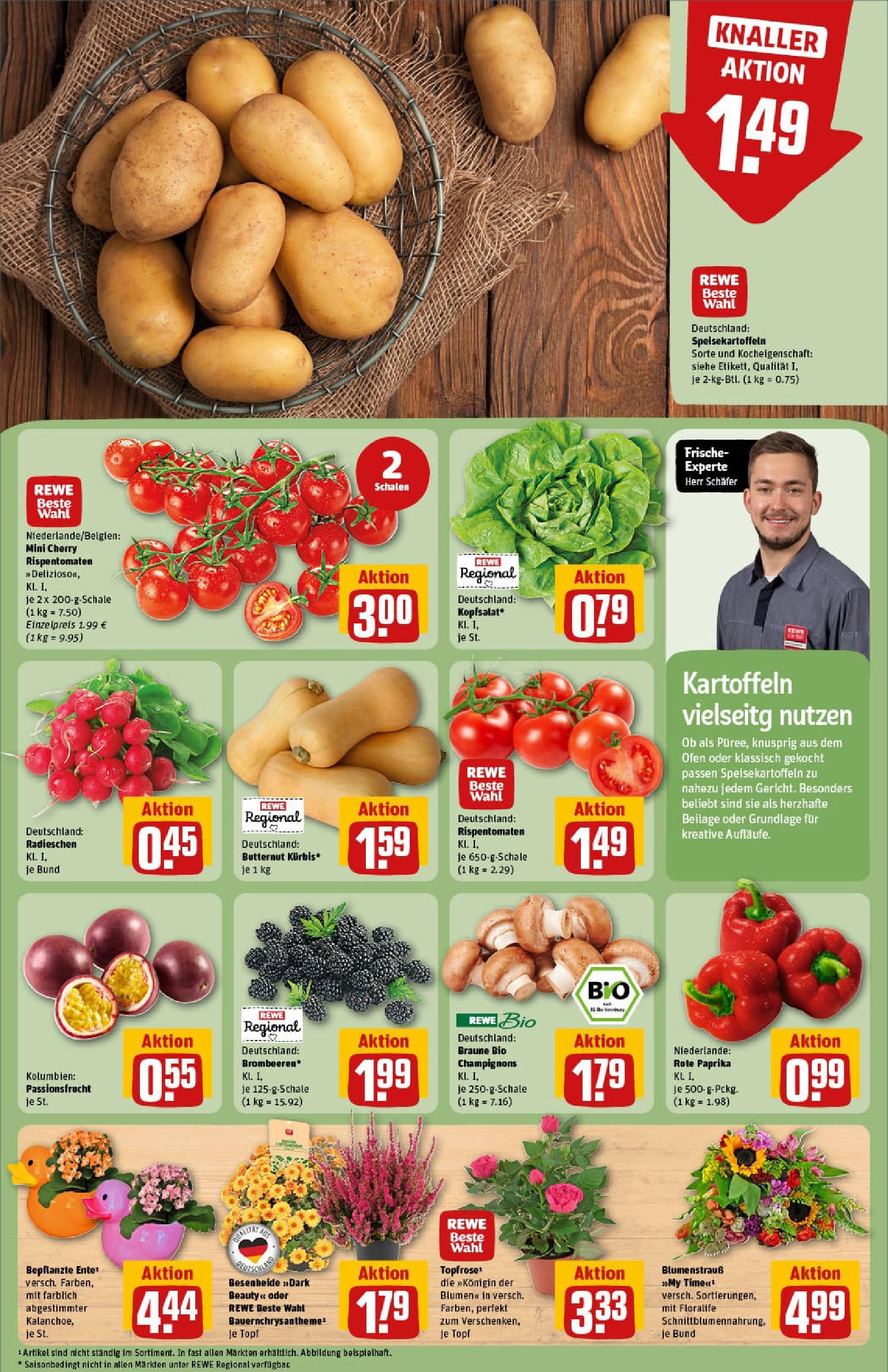 REWE Prospekt ab 01.09.2025 zum Blättern » Angebote | Seite: 9 | Produkte: Ofen, Kartoffeln, Paprika, Ente REWE Prospekt ab 01.09.2025 zum Blättern » Angebote | Seite: 9 | Produkte: Ofen, Kartoffeln, Paprika, Ente