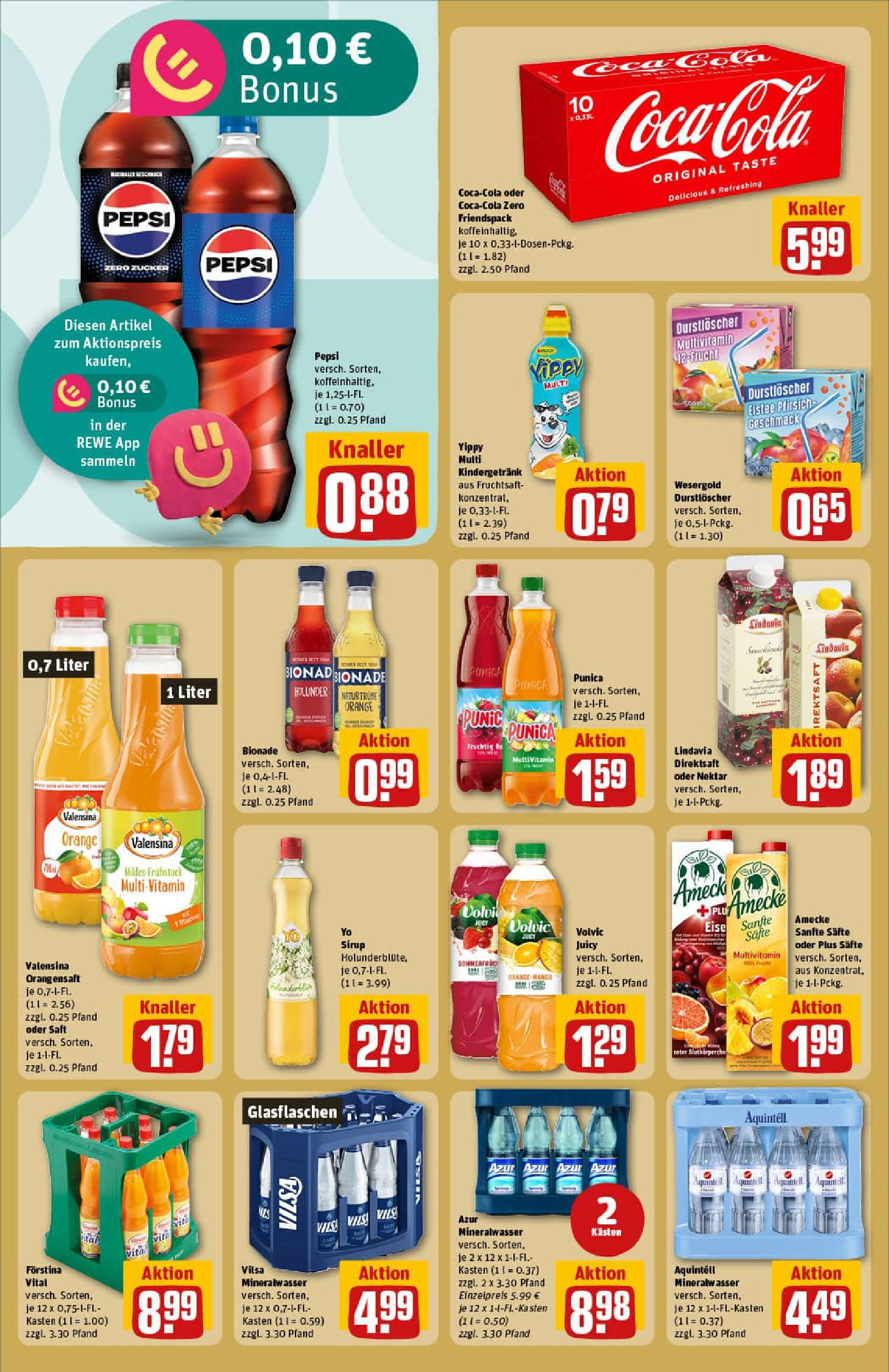 REWE Prospekt ab 01.09.2025 zum Blättern » Angebote | Seite: 22 | Produkte: Durstloscher, Sirup, Pepsi, Saft REWE Prospekt ab 01.09.2025 zum Blättern » Angebote | Seite: 22 | Produkte: Durstloscher, Sirup, Pepsi, Saft