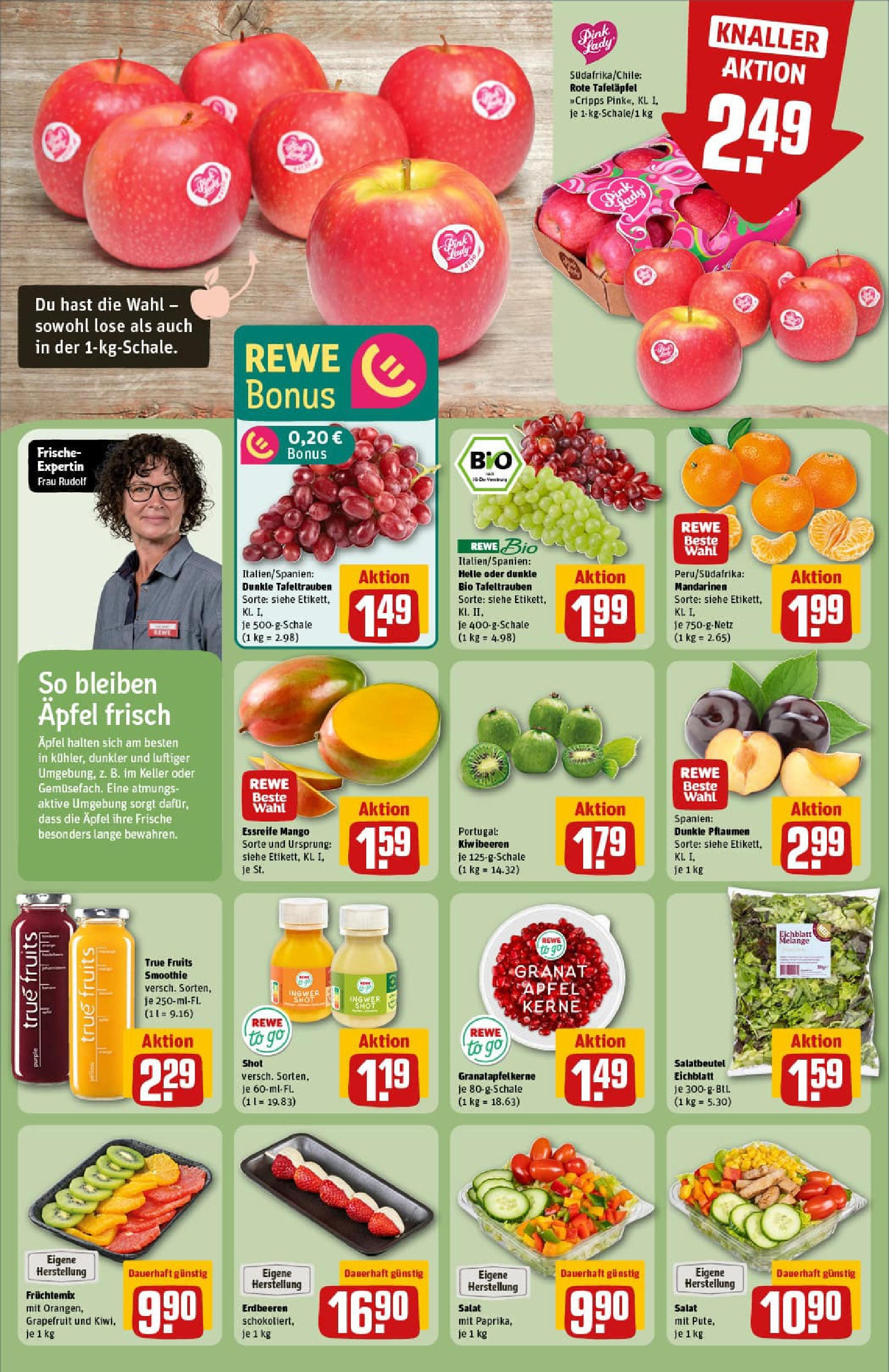 REWE Prospekt ab 01.09.2025 zum Blättern » Angebote | Seite: 8 | Produkte: Pflaumen, Äpfel, Mandarinen, Kiwi REWE Prospekt ab 01.09.2025 zum Blättern » Angebote | Seite: 8 | Produkte: Pflaumen, Äpfel, Mandarinen, Kiwi