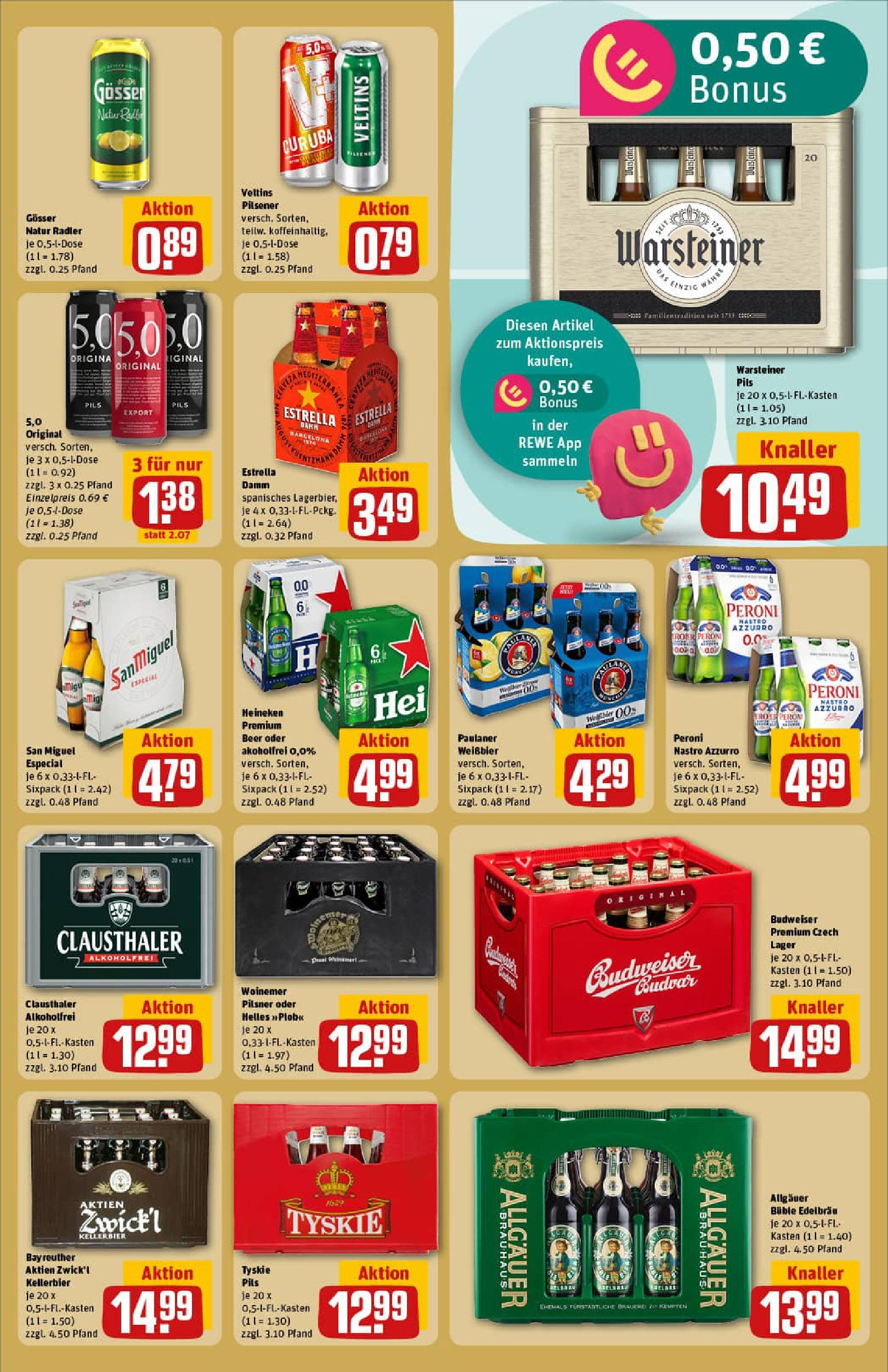 REWE Prospekt ab 01.09.2025 zum Blättern » Angebote | Seite: 25 | Produkte: Weißbier, Heineken, Budweiser, Veltins