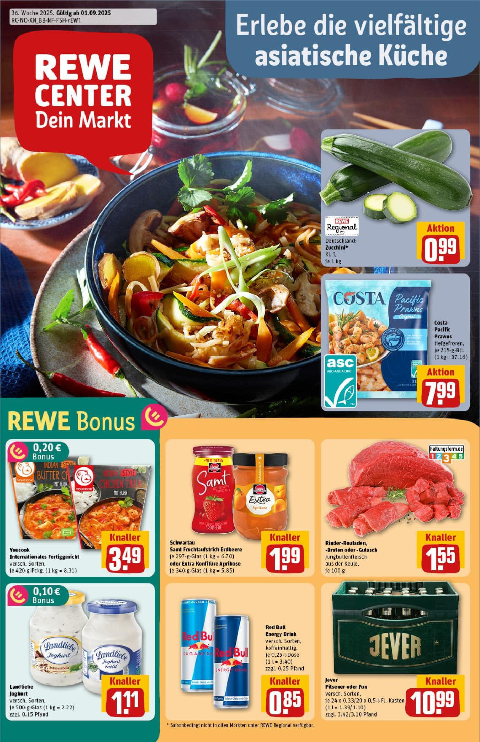 REWE Prospekt ab 01.09.2025 zum Blättern » Angebote | Seite: 1 | Produkte: Energy, Butter, Küche, Zucchini REWE Prospekt ab 01.09.2025 zum Blättern » Angebote | Seite: 1 | Produkte: Energy, Butter, Küche, Zucchini