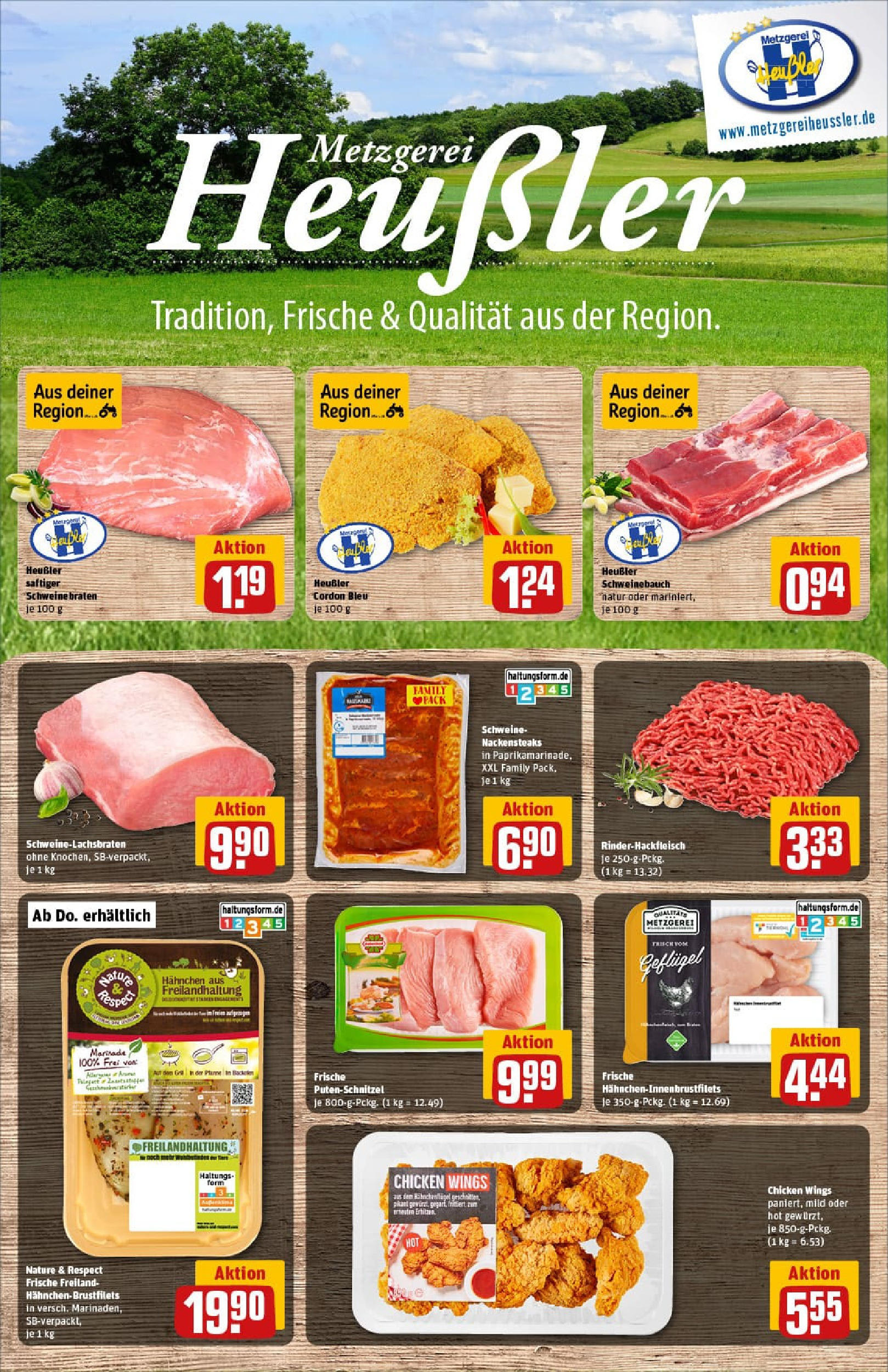 REWE Prospekt ab 01.09.2025 zum Blättern » Angebote | Seite: 12 | Produkte: Nackensteaks, Hahnchen, Schweinebauch, Putenschnitzel