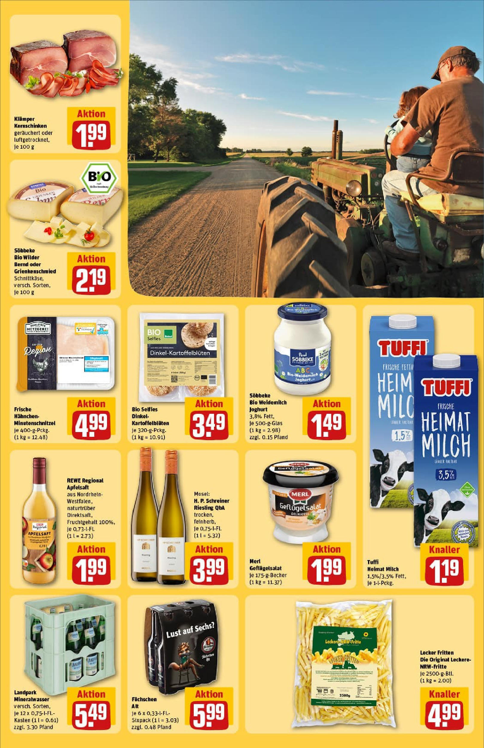 REWE Prospekt ab 01.09.2025 zum Blättern » Angebote | Seite: 29 | Produkte: Milch, Joghurt, Apfelsaft, Mineralwasser REWE Prospekt ab 01.09.2025 zum Blättern » Angebote | Seite: 29 | Produkte: Milch, Joghurt, Apfelsaft, Mineralwasser