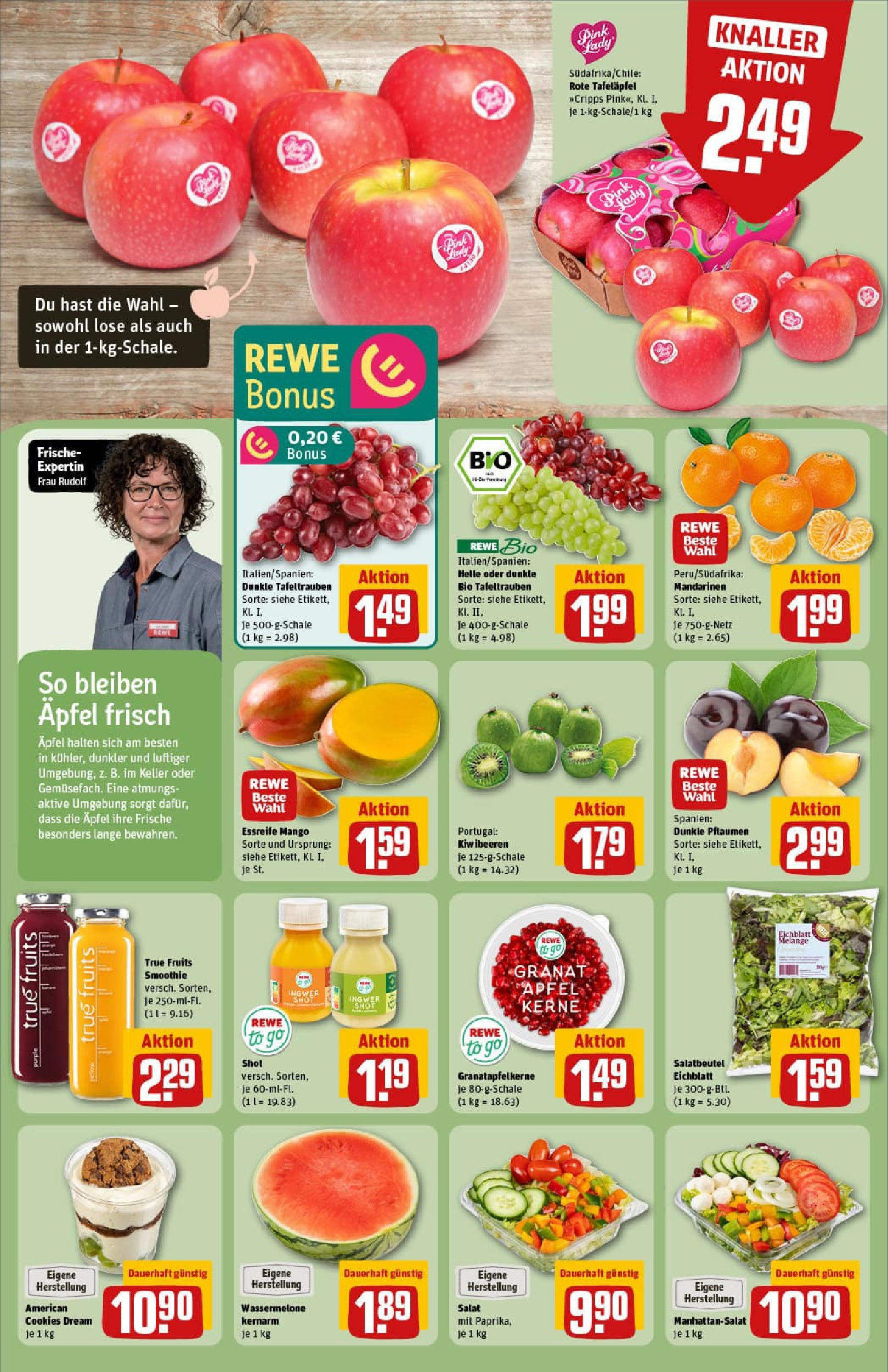 REWE Prospekt ab 01.09.2025 zum Blättern » Angebote | Seite: 8 | Produkte: Pflaumen, Mandarinen, Mango, Salat REWE Prospekt ab 01.09.2025 zum Blättern » Angebote | Seite: 8 | Produkte: Pflaumen, Mandarinen, Mango, Salat