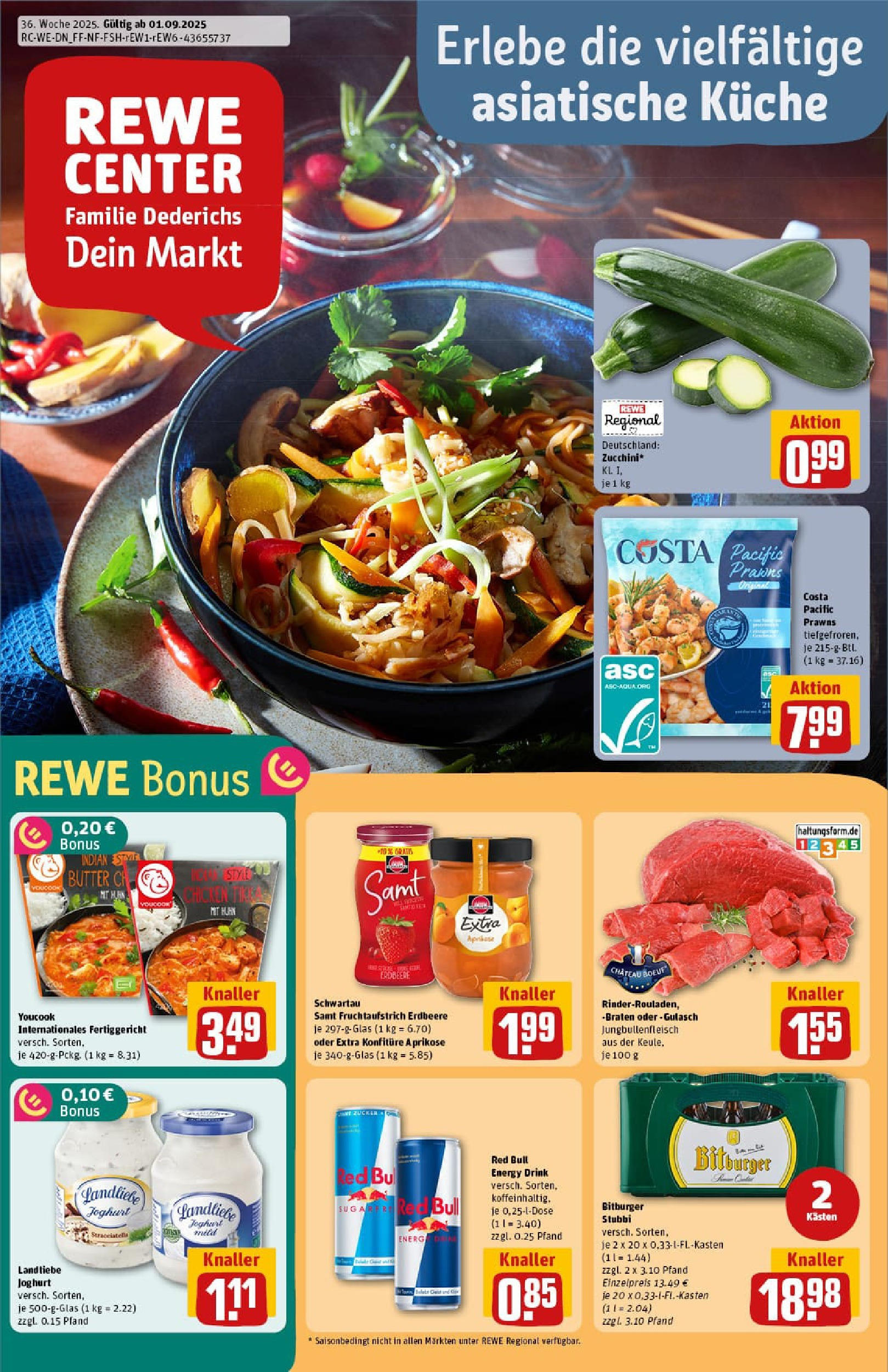 REWE Prospekt ab 01.09.2025 zum Blättern » Angebote | Seite: 1 | Produkte: Energy, Butter, Küche, Zucker REWE Prospekt ab 01.09.2025 zum Blättern » Angebote | Seite: 1 | Produkte: Energy, Butter, Küche, Zucker