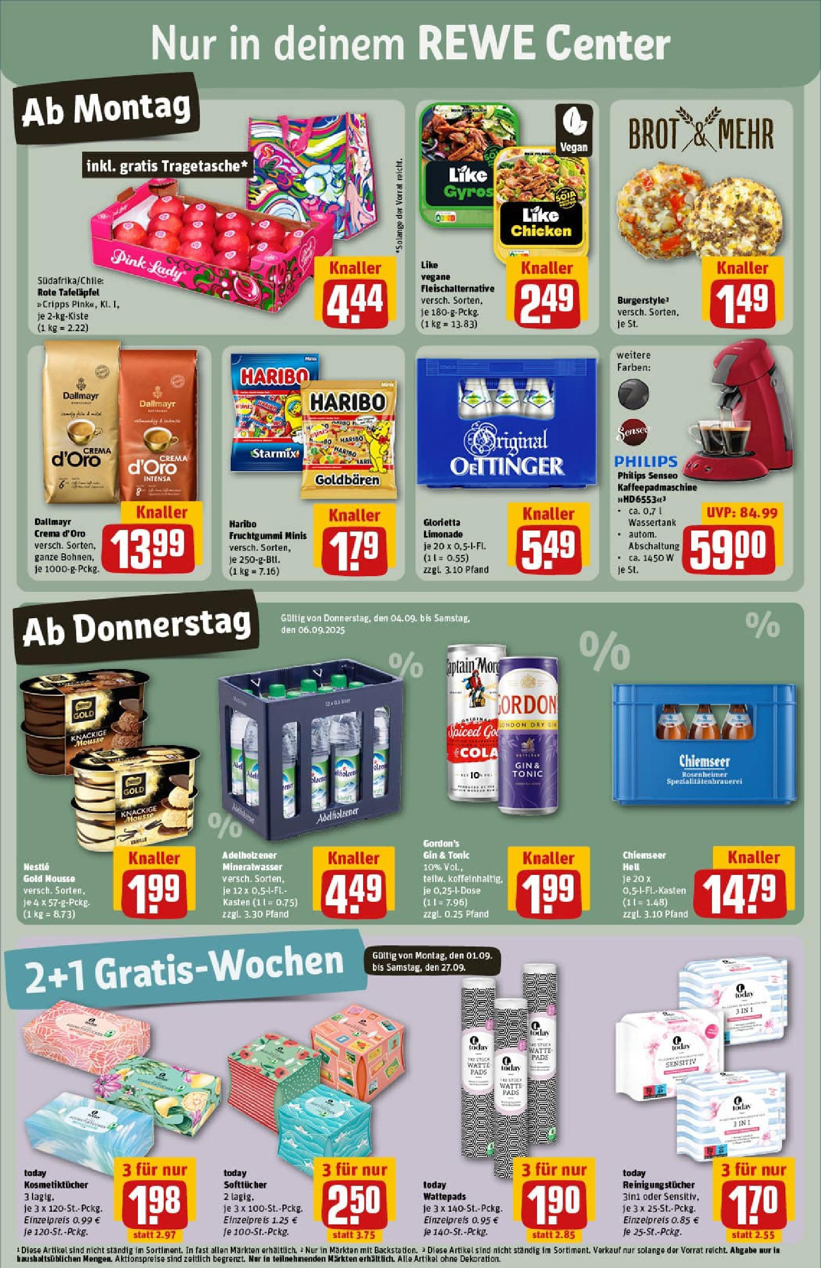 REWE Prospekt ab 01.09.2025 zum Blättern » Angebote | Seite: 3 | Produkte: Cola, Limonade, Dallmayr, Reinigungstücher REWE Prospekt ab 01.09.2025 zum Blättern » Angebote | Seite: 3 | Produkte: Cola, Limonade, Dallmayr, Reinigungstücher